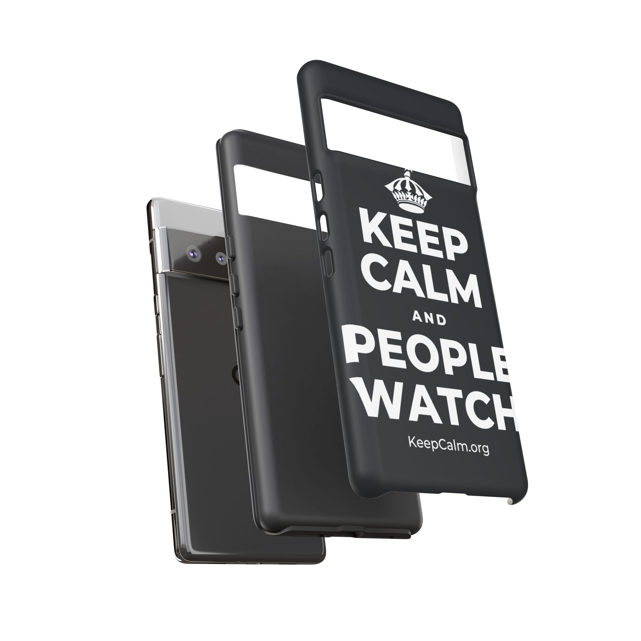 KEEP CALM AND PEOPLE WATCH Phone Case (Dark)
