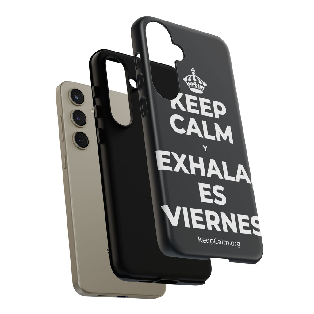 KEEP CALM Y EXHALA, ES VIERNES Phone Case (Dark)