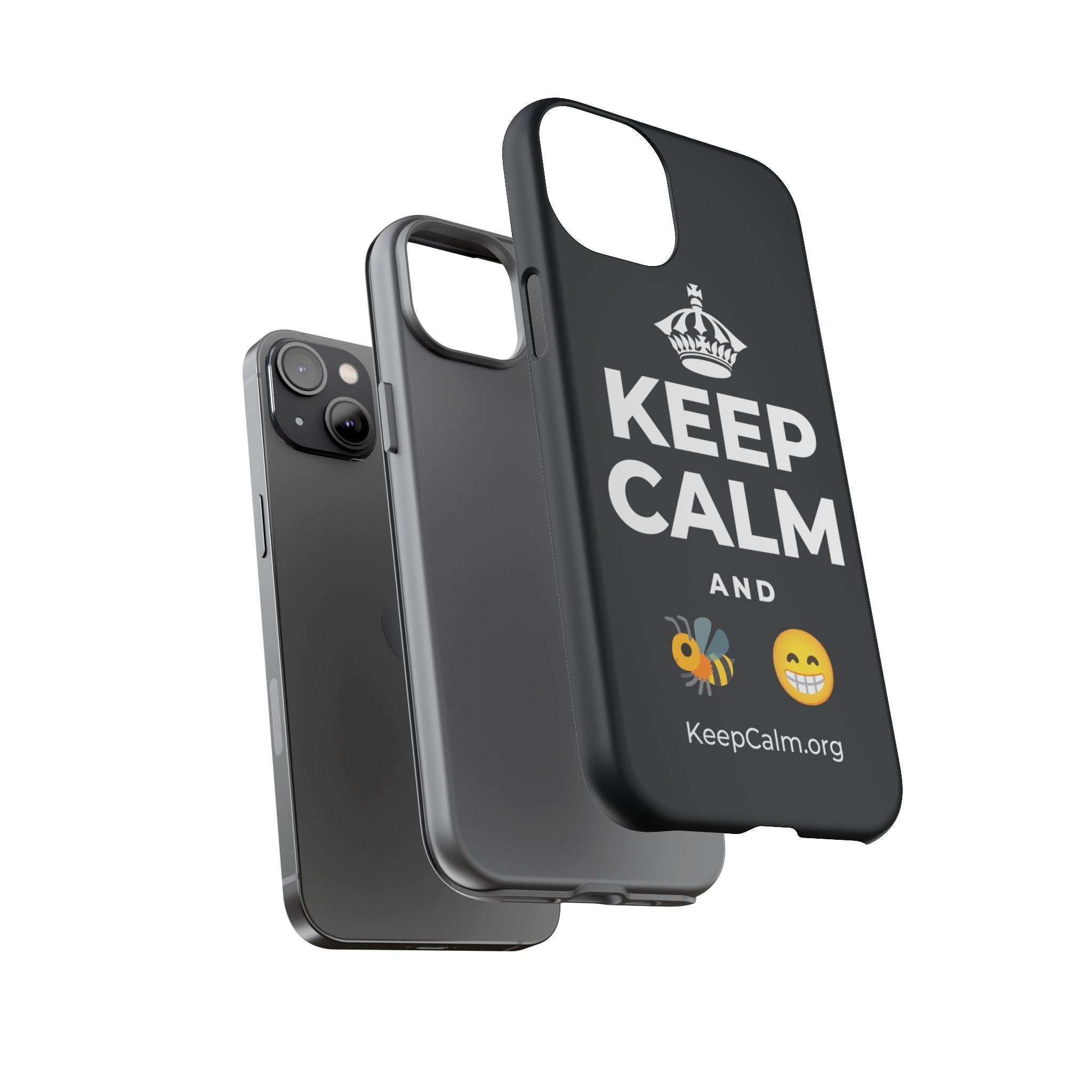 KEEP CALM AND BEE HAPPY Phone Case (Dark)