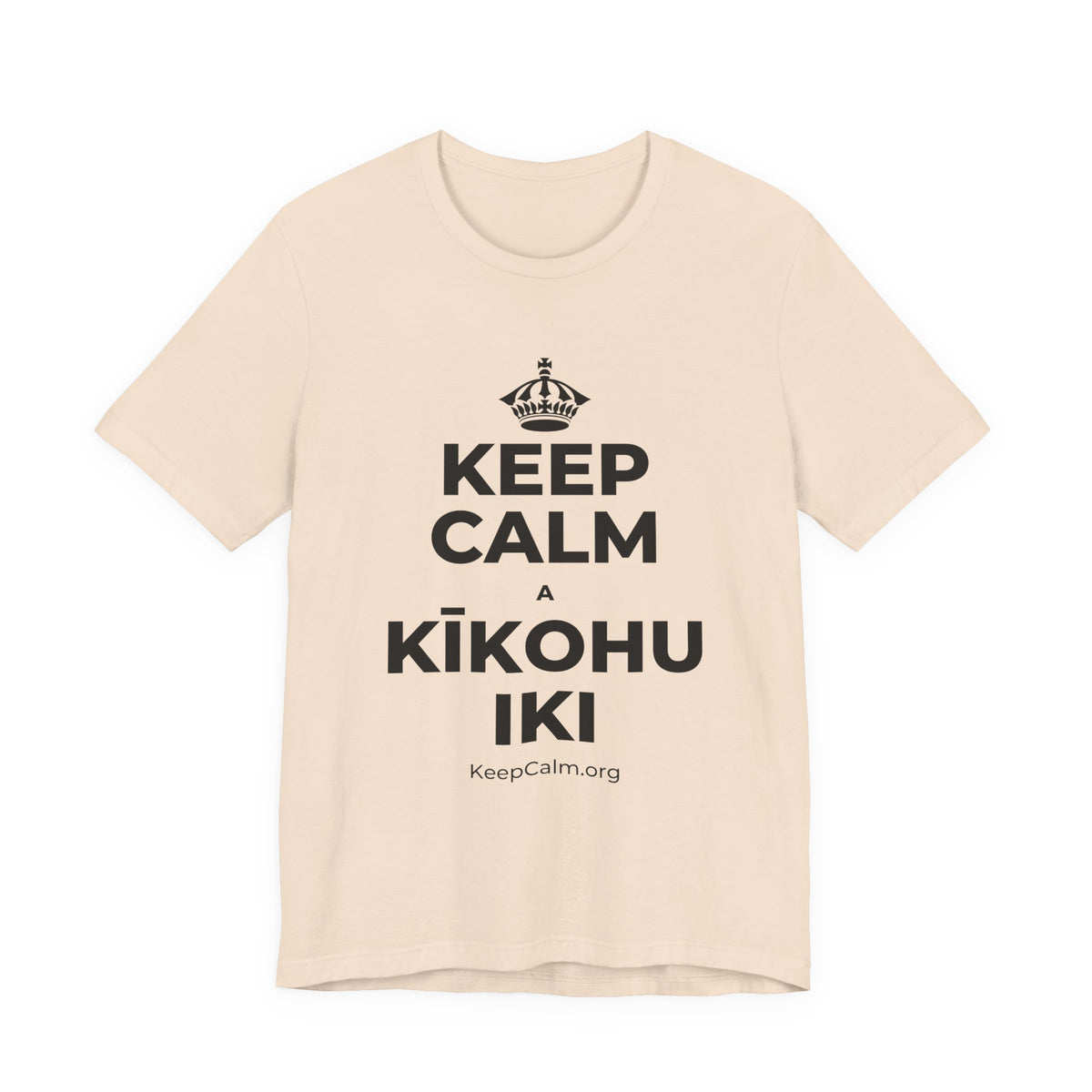 KEEP CALM A KĪKOHU IKI T-Shirt (Soft Cream–Heather Mauve)