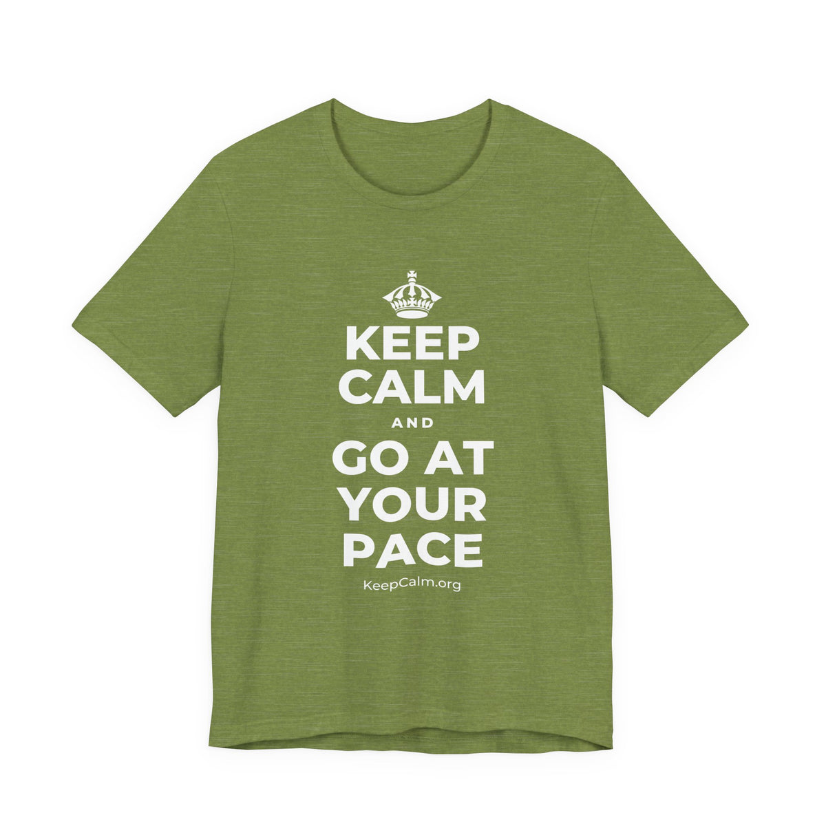 KEEP CALM AND GO AT YOUR PACE T-Shirt (Baby Blue–Silver)