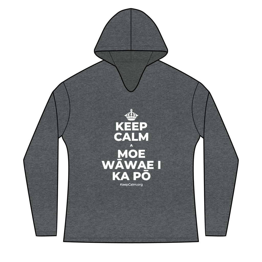 KEEP CALM A MOE WĀWAE I KA PŌ Women's Long Sleeve Hoodie