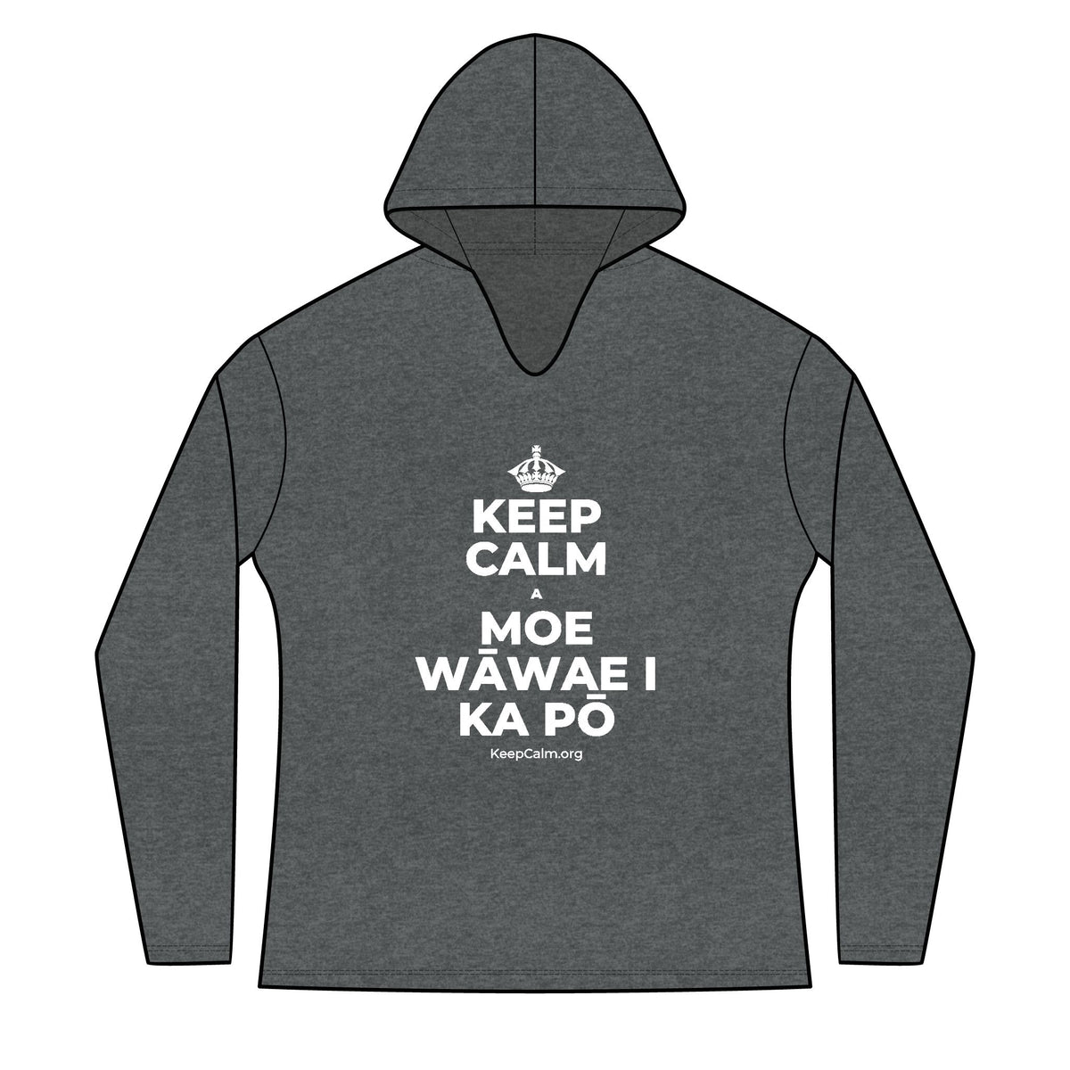 KEEP CALM A MOE WĀWAE I KA PŌ Women's Long Sleeve Hoodie