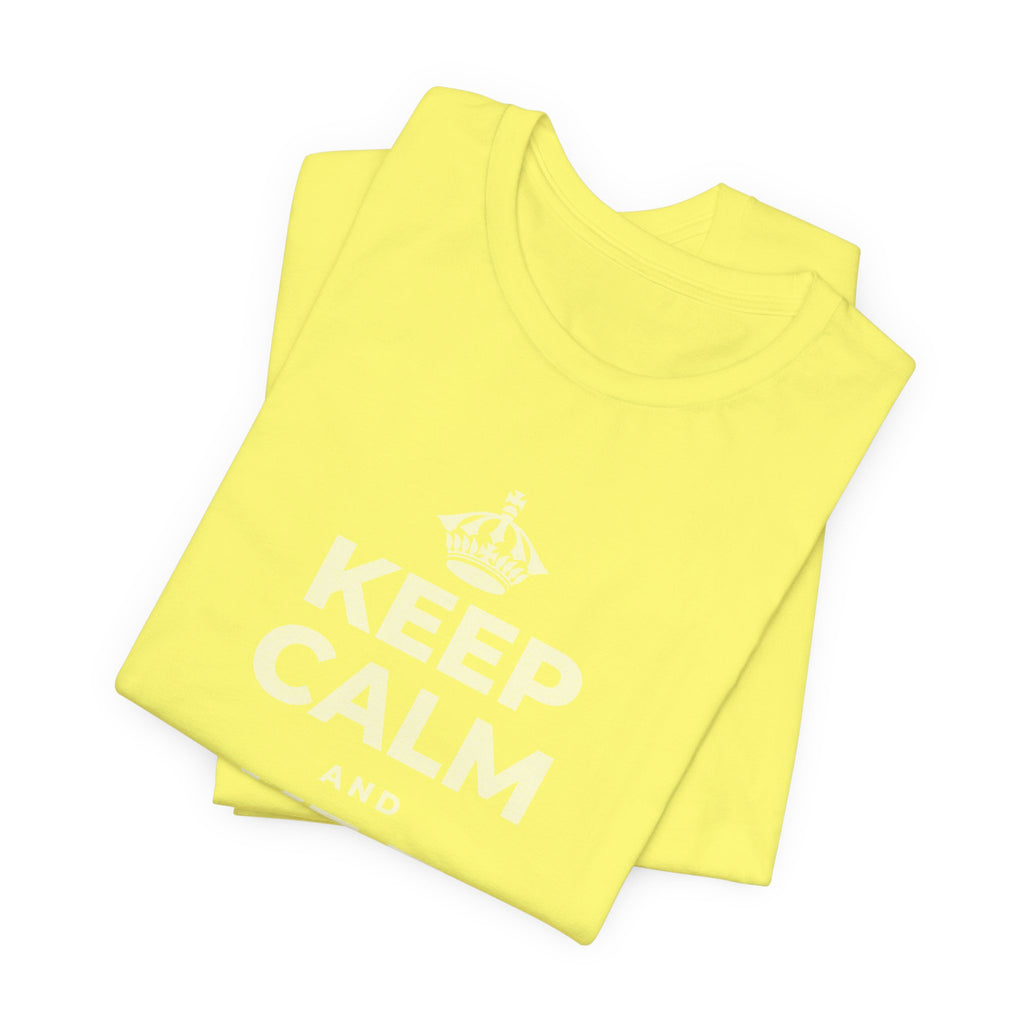 KEEP CALM AND TAKE THE HOUR T-Shirt (Soft Cream–Heather Mauve)