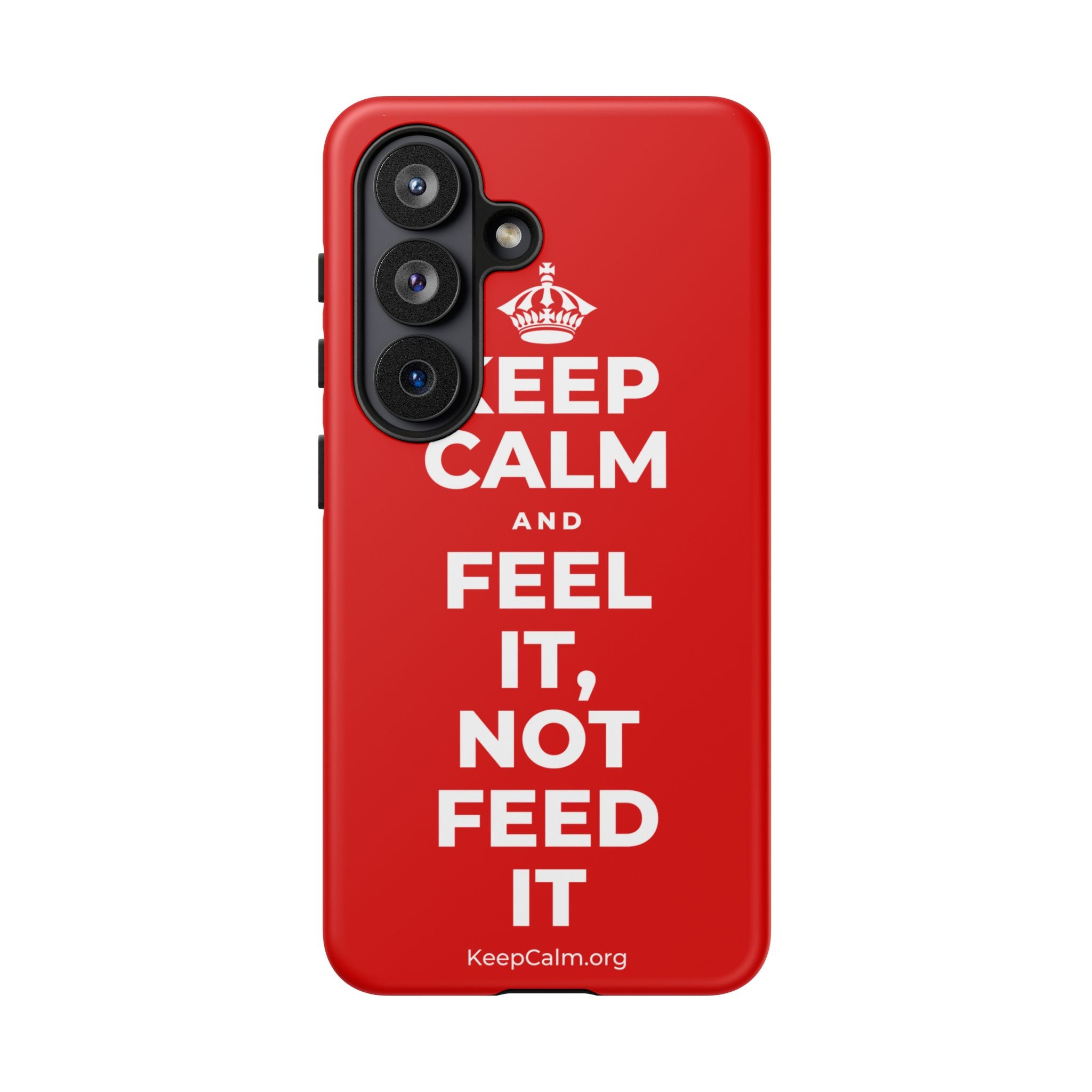 KEEP CALM AND FEEL IT, NOT FEED IT Phone Case