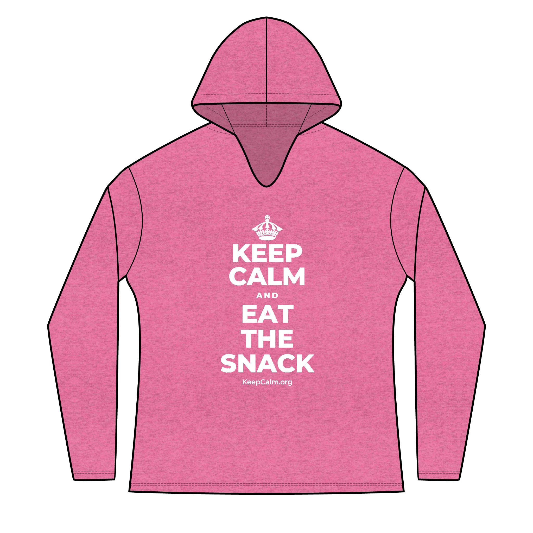 KEEP CALM AND EAT THE SNACK Women's Long Sleeve Hoodie