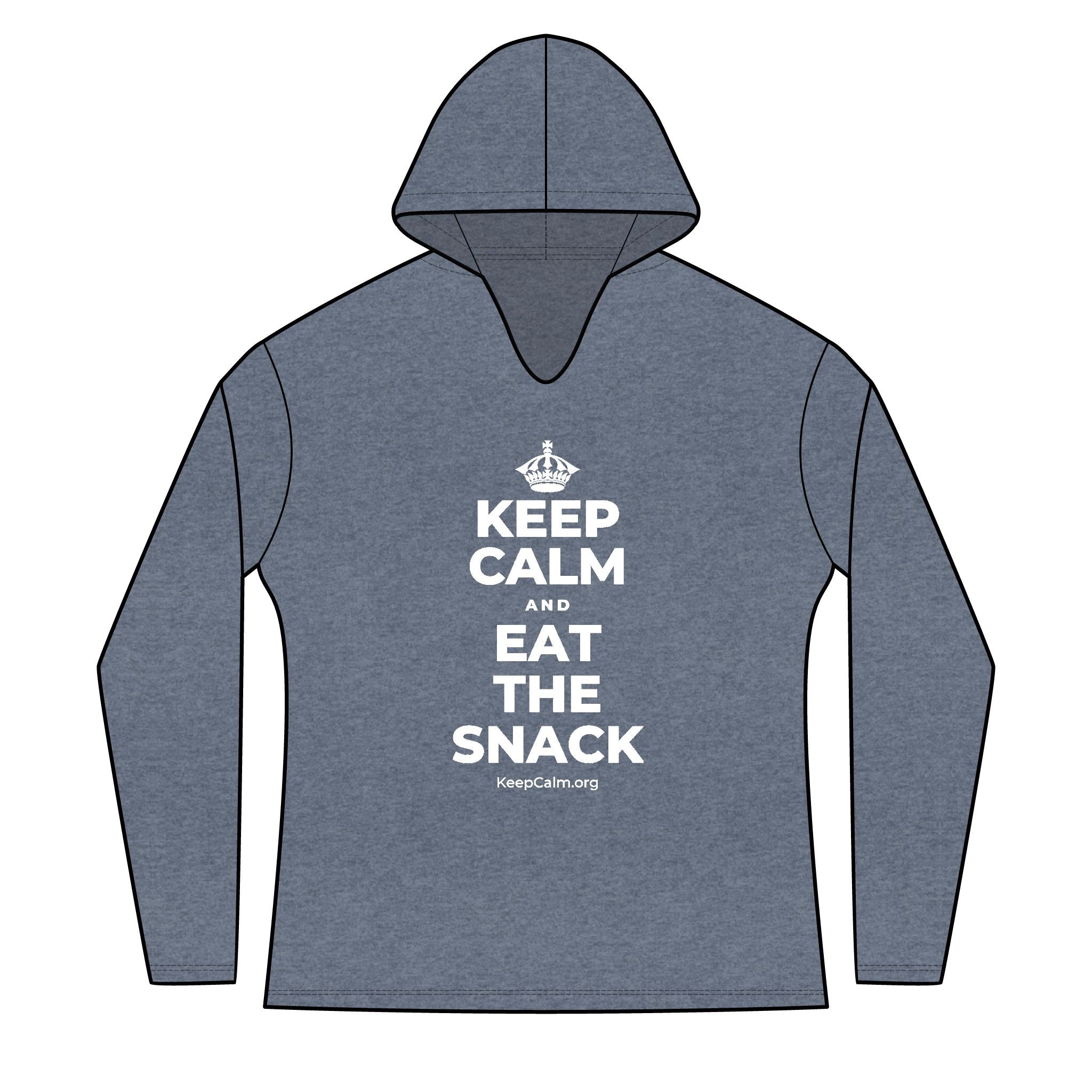 KEEP CALM AND EAT THE SNACK Women's Long Sleeve Hoodie