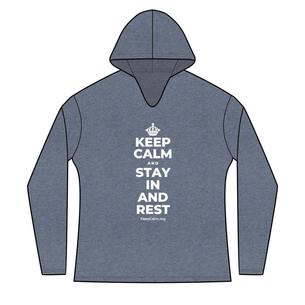 KEEP CALM AND STAY IN AND REST Women's Long Sleeve Hoodie