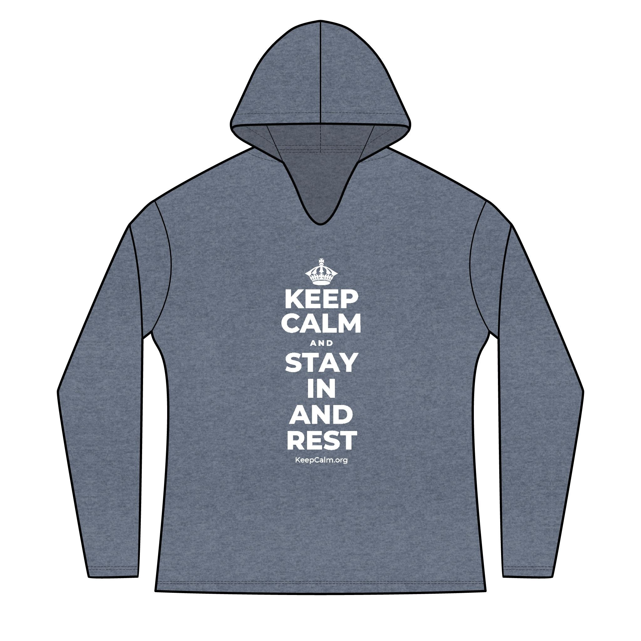 KEEP CALM AND STAY IN AND REST Women's Long Sleeve Hoodie