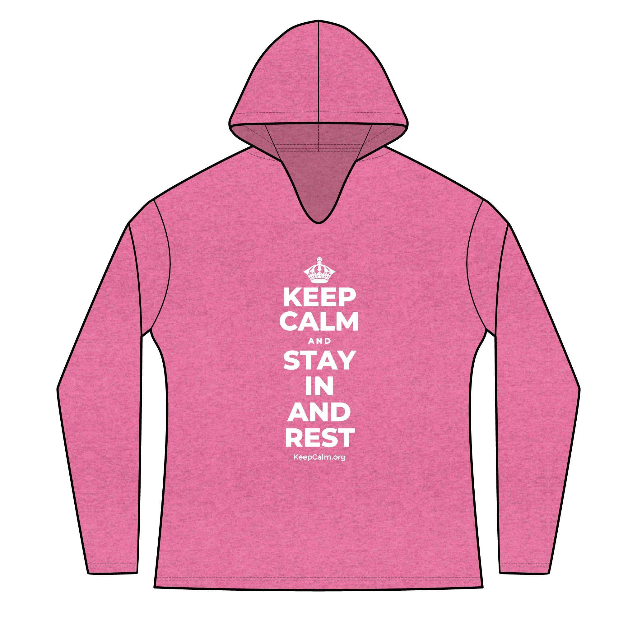 KEEP CALM AND STAY IN AND REST Women's Long Sleeve Hoodie