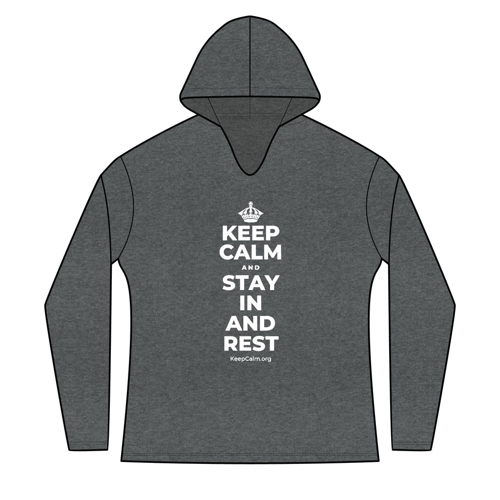 KEEP CALM AND STAY IN AND REST Women's Long Sleeve Hoodie