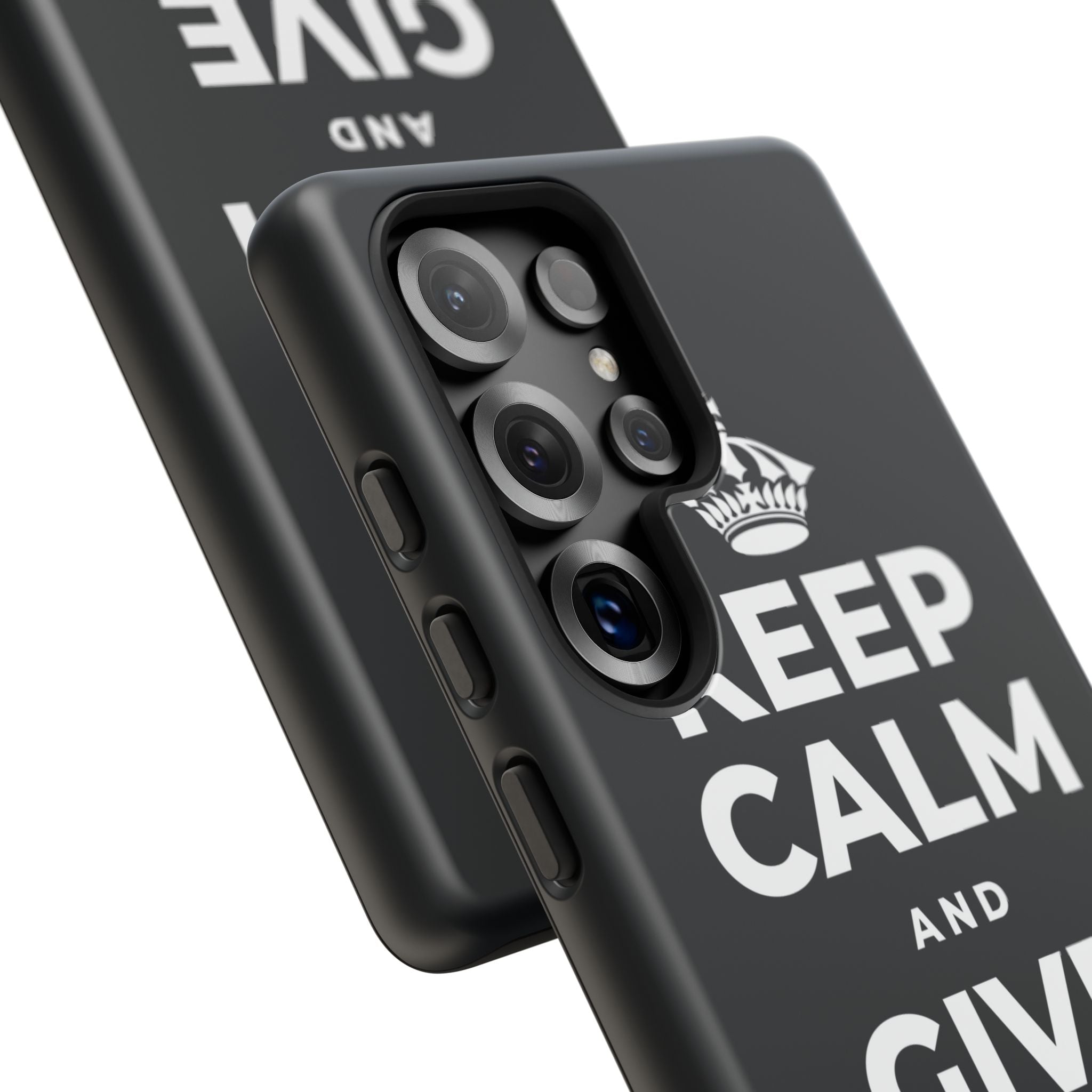 KEEP CALM AND GIVE THANKS DAILY Phone Case (Dark)