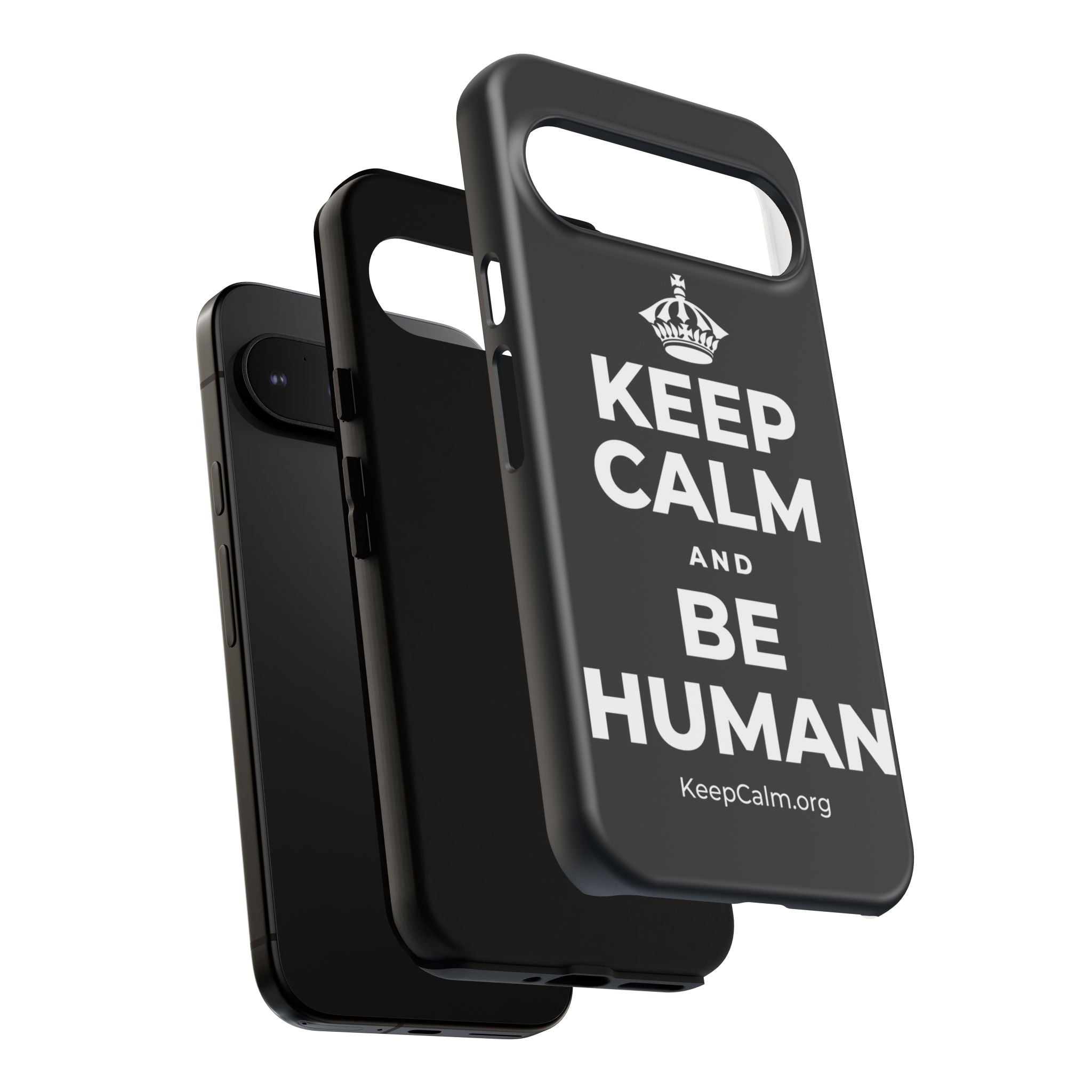 KEEP CALM AND BE HUMAN Phone Case (Dark)