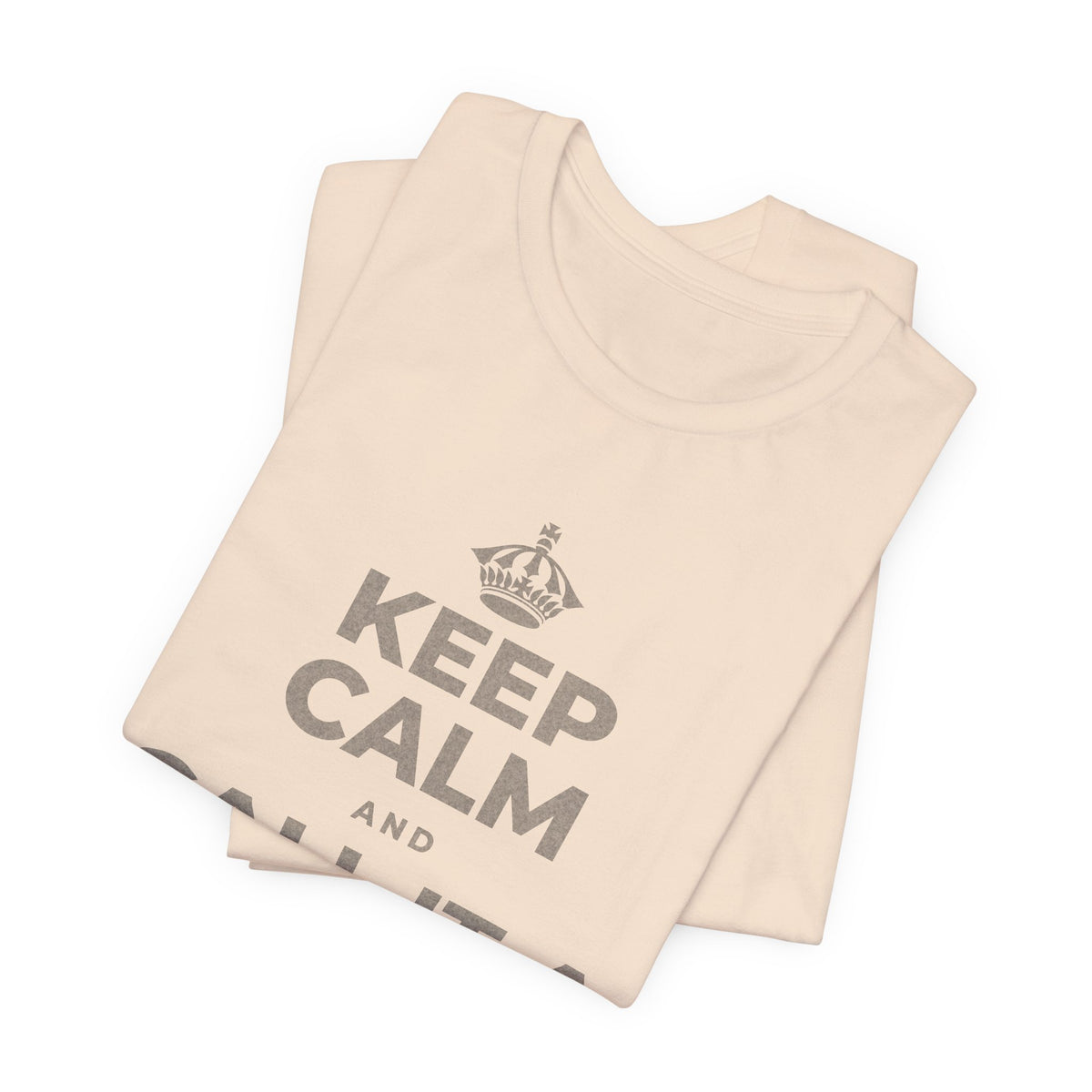 KEEP CALM AND CALL IT A DAY, KINDLY T-Shirt (Soft Cream–Heather Mauve)