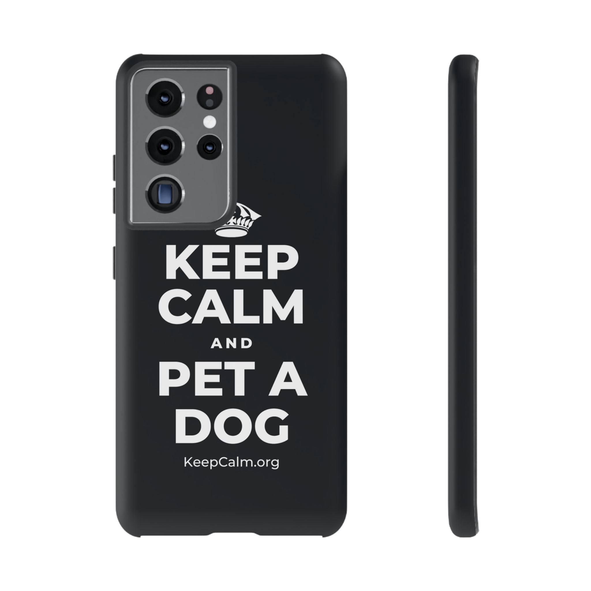 KEEP CALM AND PET A DOG Phone Case (Dark)