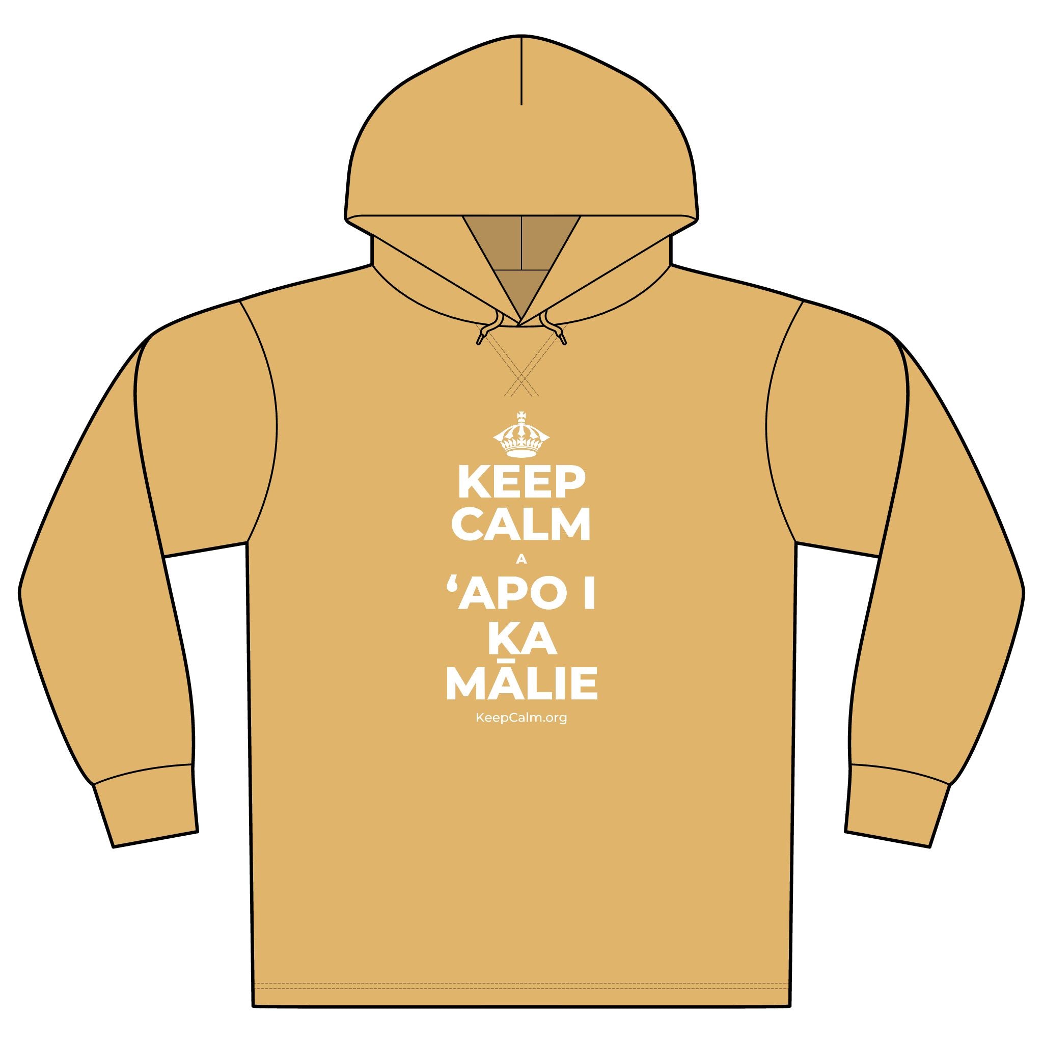 KEEP CALM A ʻAPO I KA MĀLIE Organic Hoodie Tee
