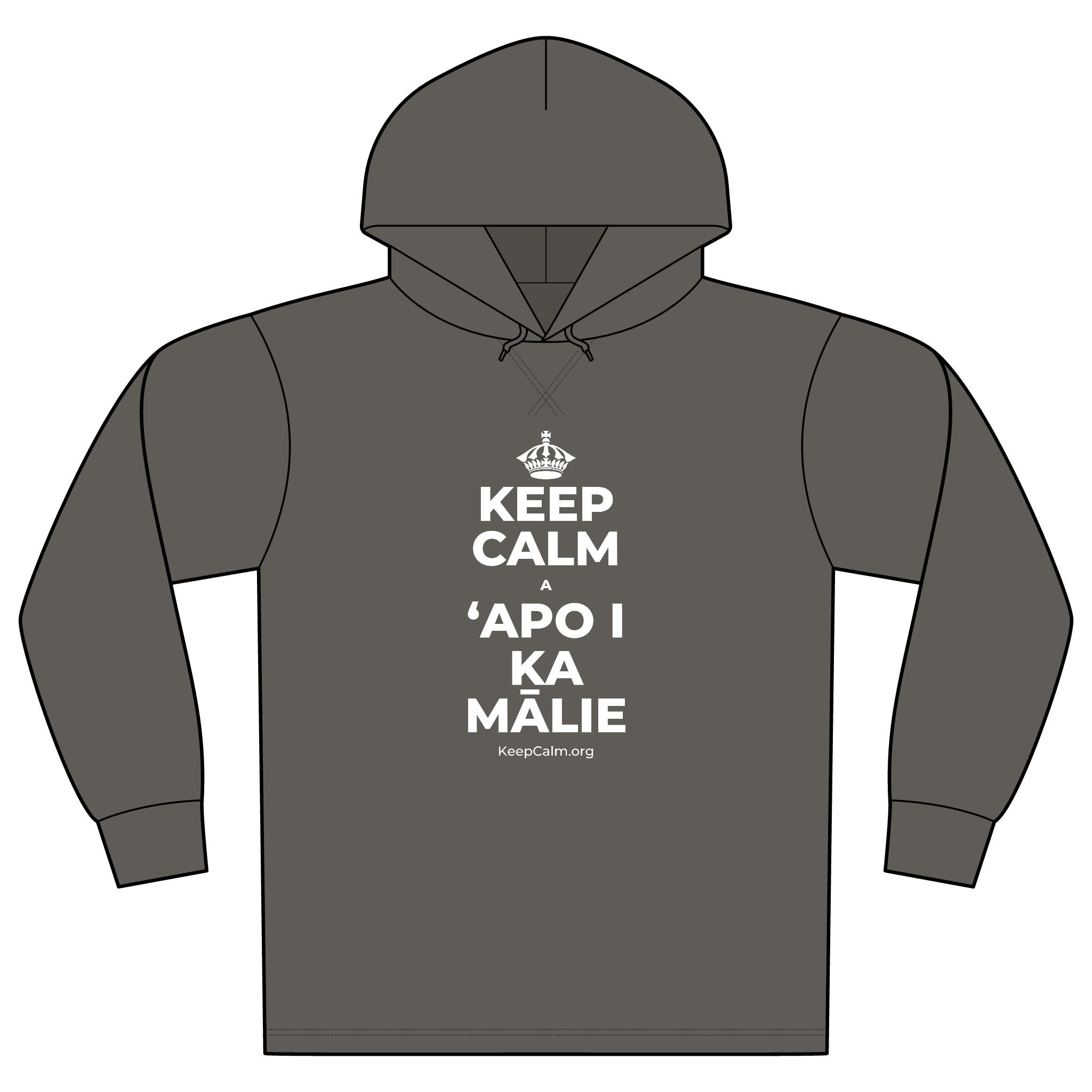 KEEP CALM A ʻAPO I KA MĀLIE Organic Hoodie Tee