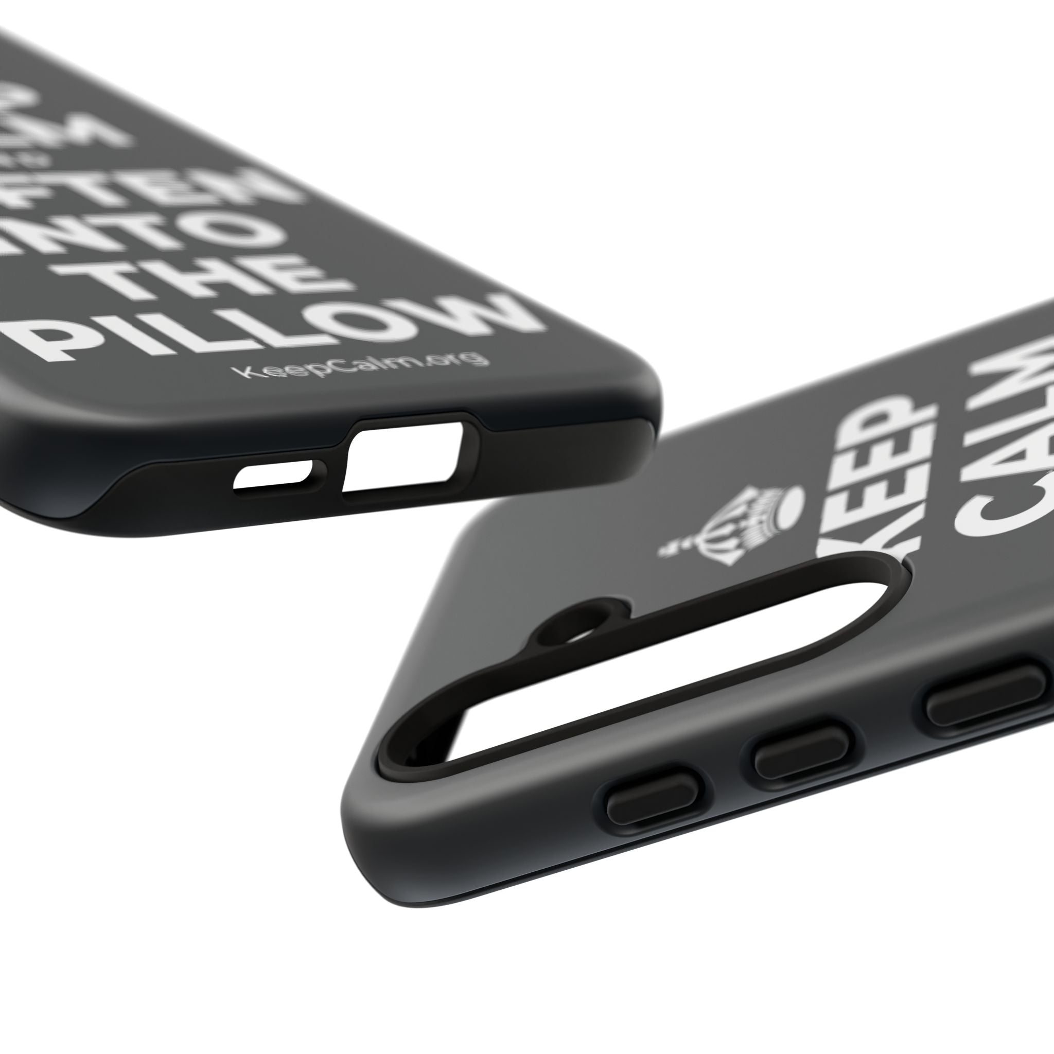 KEEP CALM AND SOFTEN INTO THE PILLOW Phone Case (Dark)