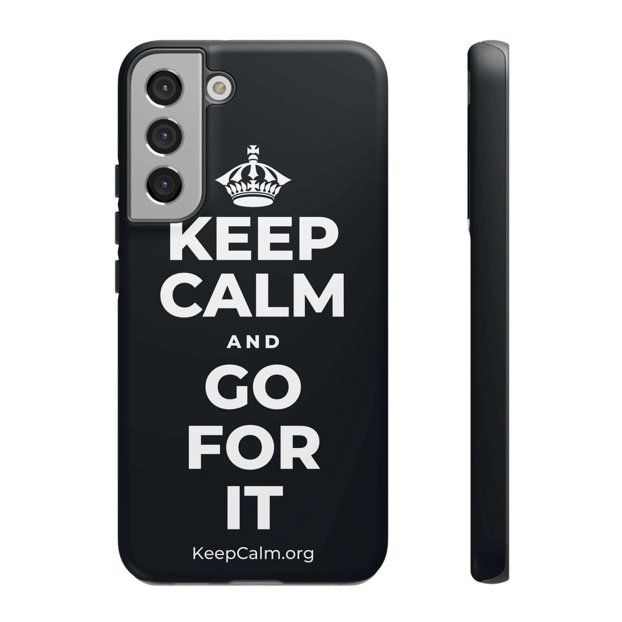 KEEP CALM AND GO FOR IT Phone Case (Dark)