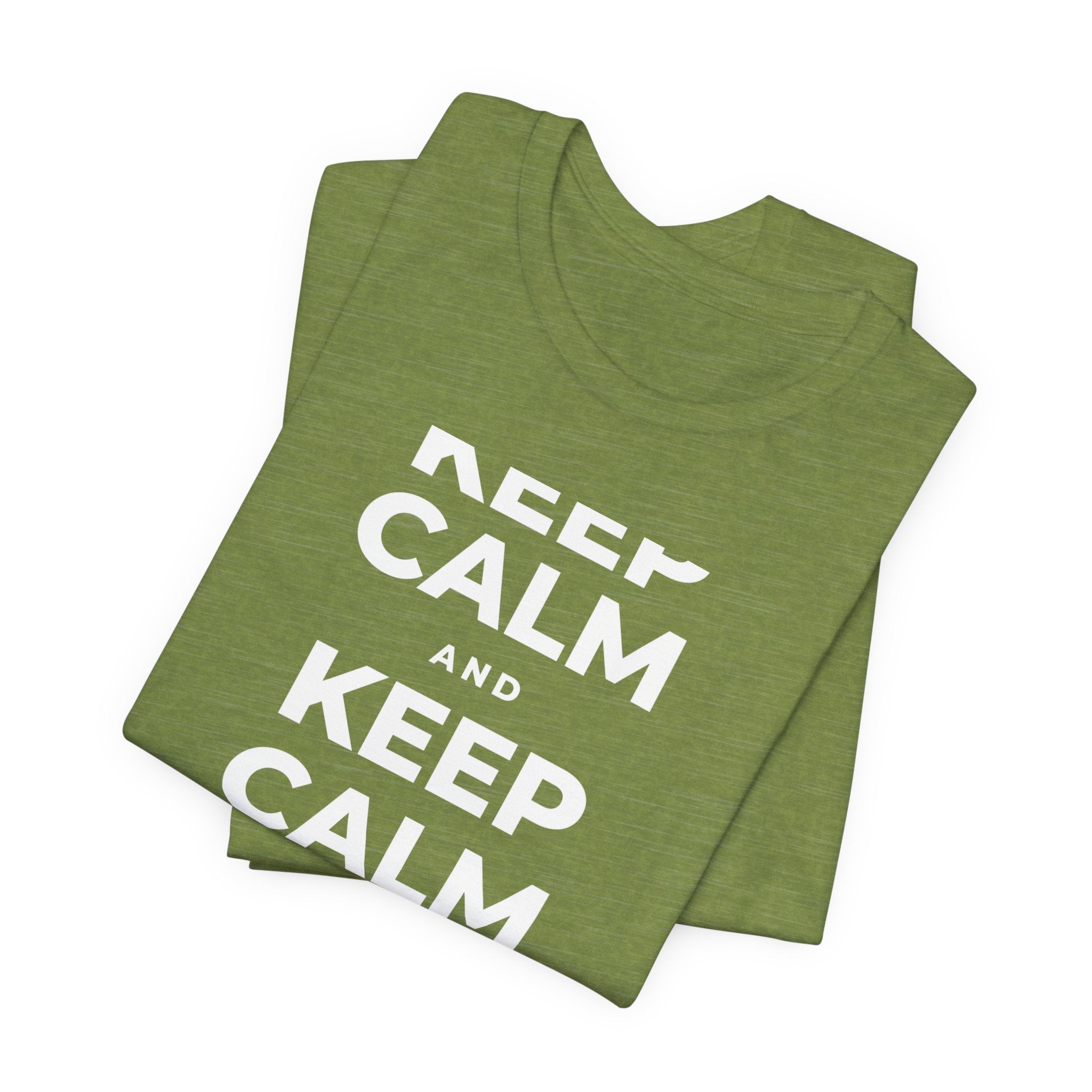 KEEP CALM AND TAKE A WALK T-Shirt (Baby Blue–Silver)