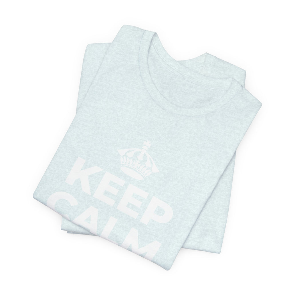 KEEP CALM AND DANCE T-Shirt (Soft Cream–Heather Mauve)