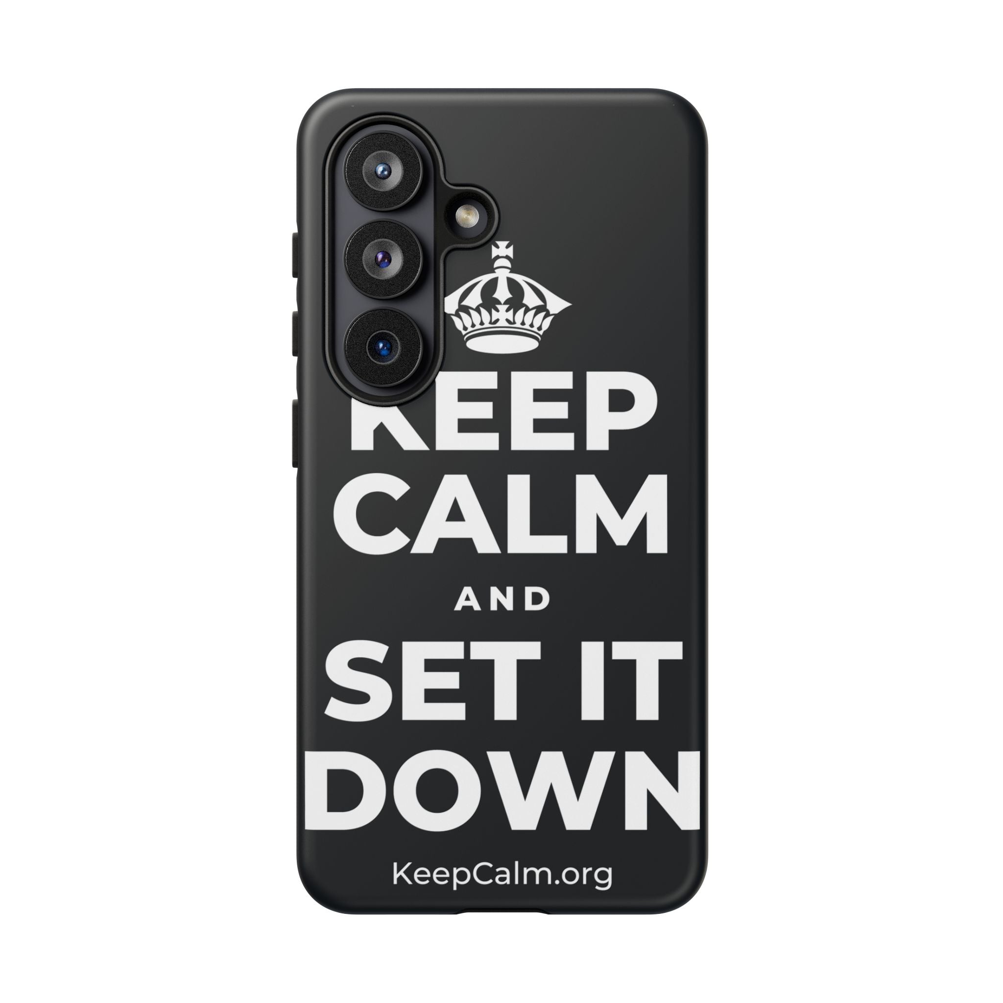 KEEP CALM AND SET IT DOWN Phone Case (Dark)
