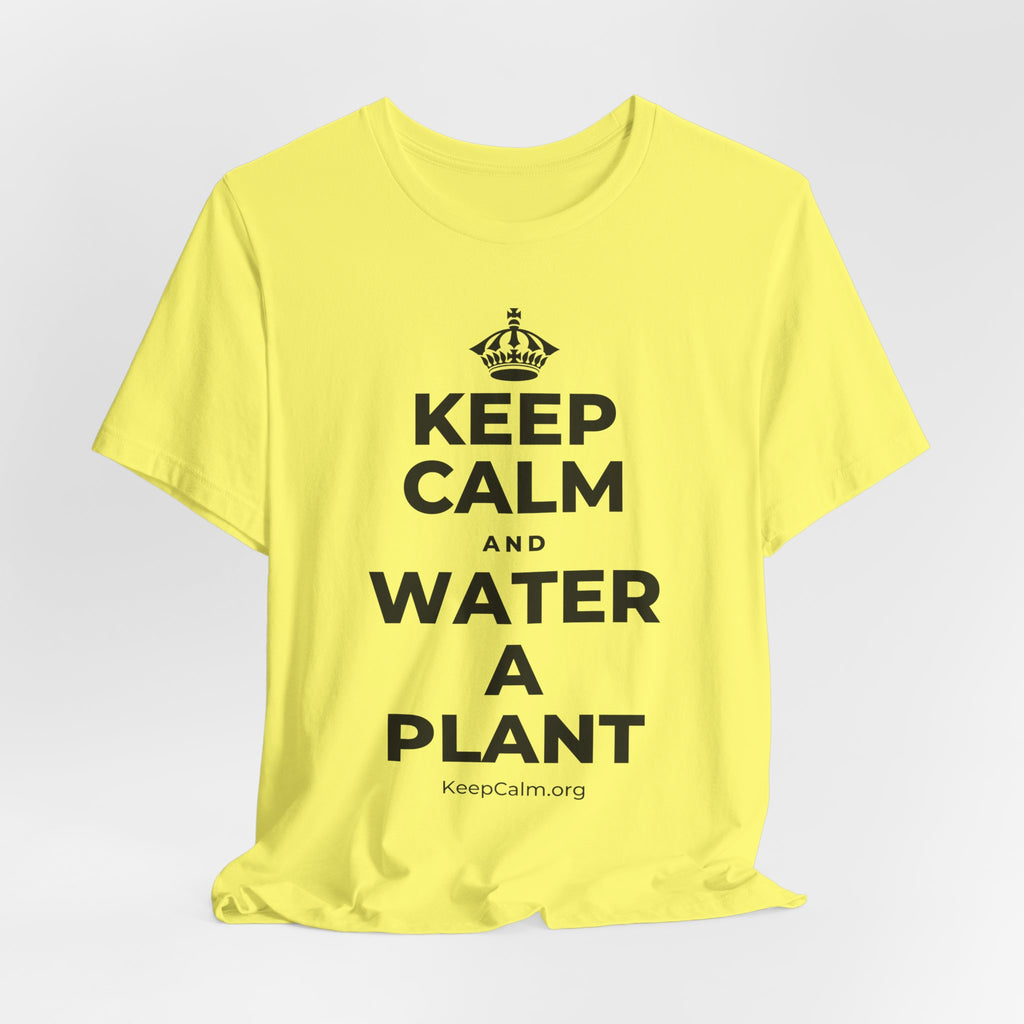 KEEP CALM AND WATER A PLANT T-Shirt (Soft Cream–Heather Mauve)