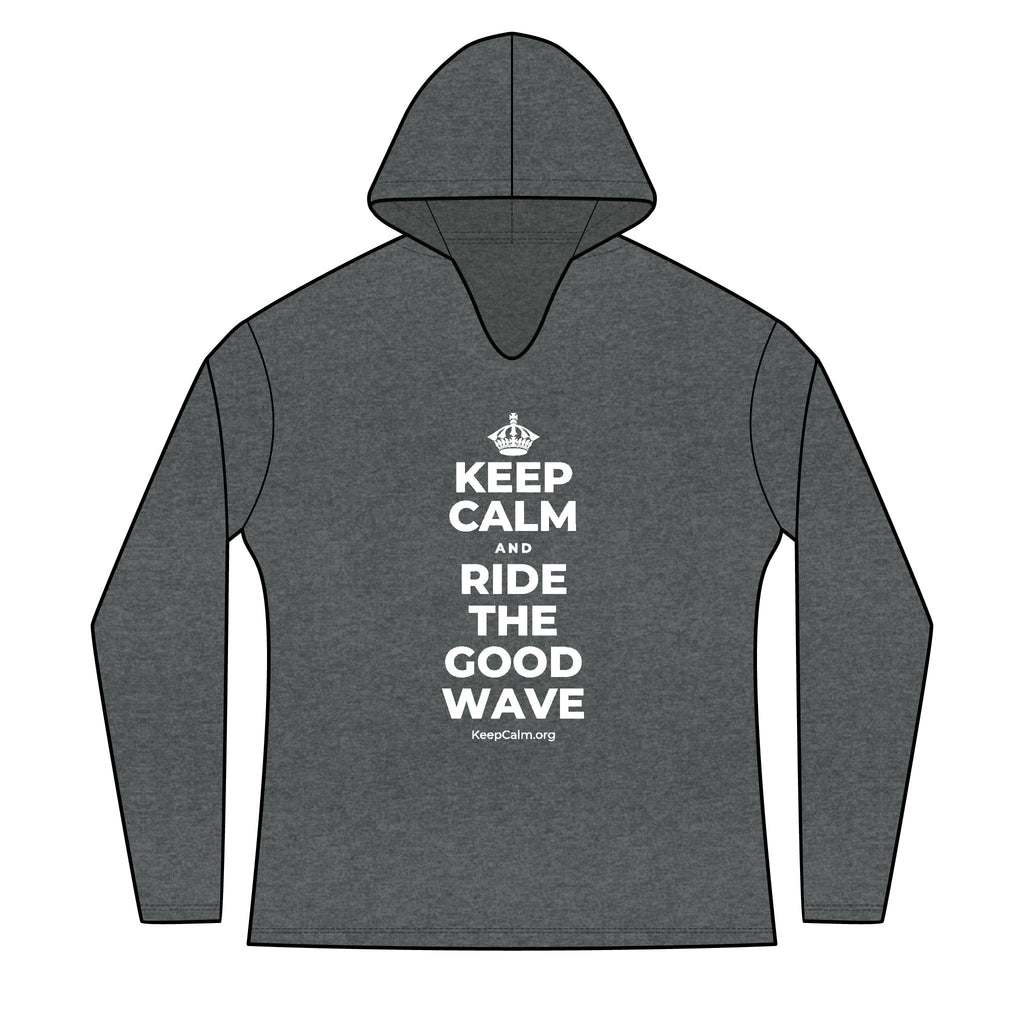 KEEP CALM AND RIDE THE GOOD WAVE Women's Long Sleeve Hoodie