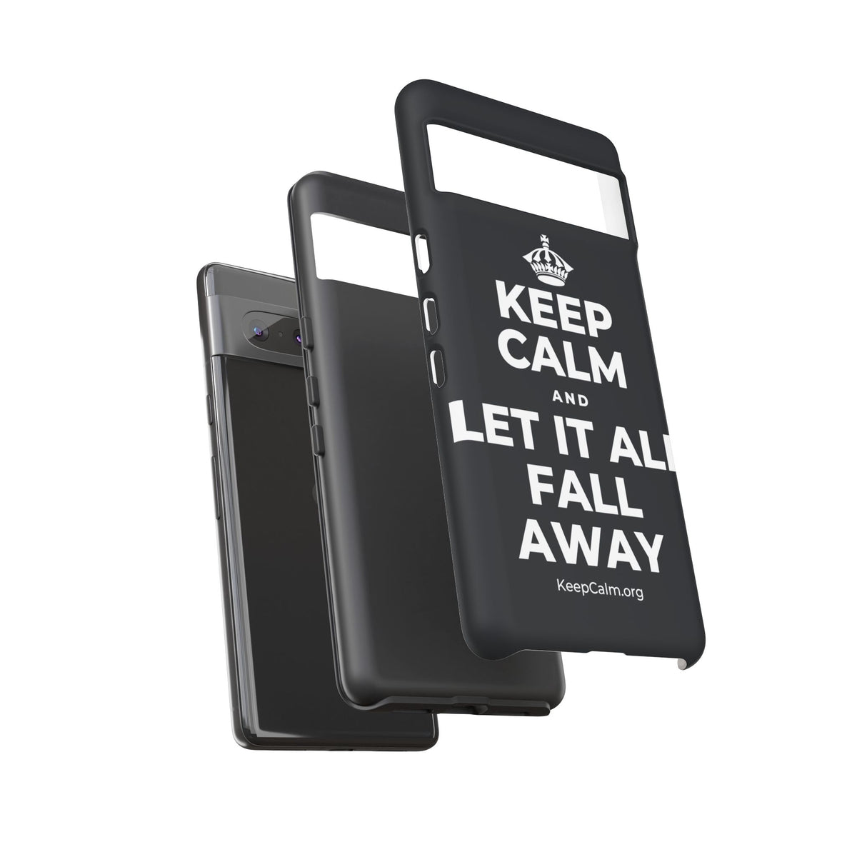 KEEP CALM AND LET IT ALL FALL AWAY Phone Case (Dark)