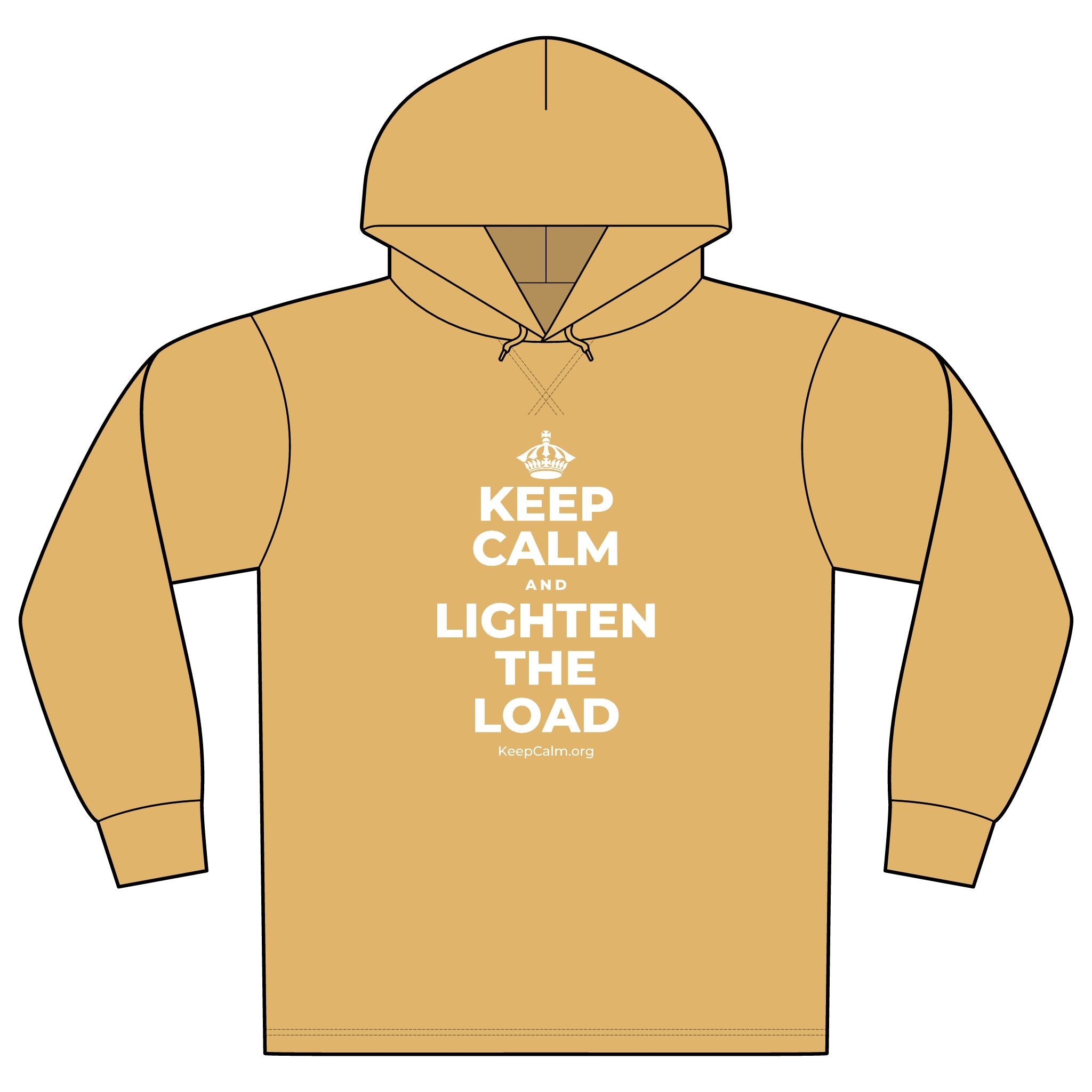 KEEP CALM AND LIGHTEN THE LOAD Organic Hoodie Tee