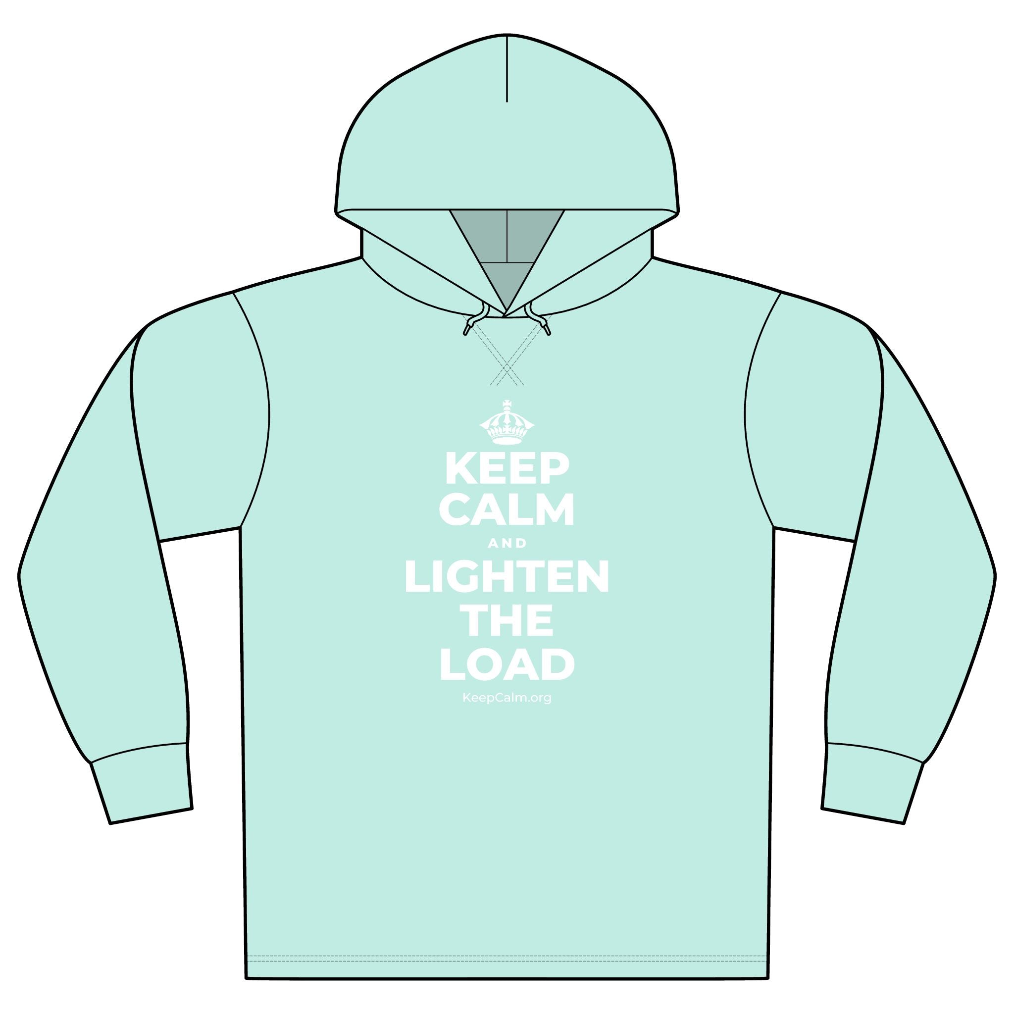 KEEP CALM AND LIGHTEN THE LOAD Organic Hoodie Tee