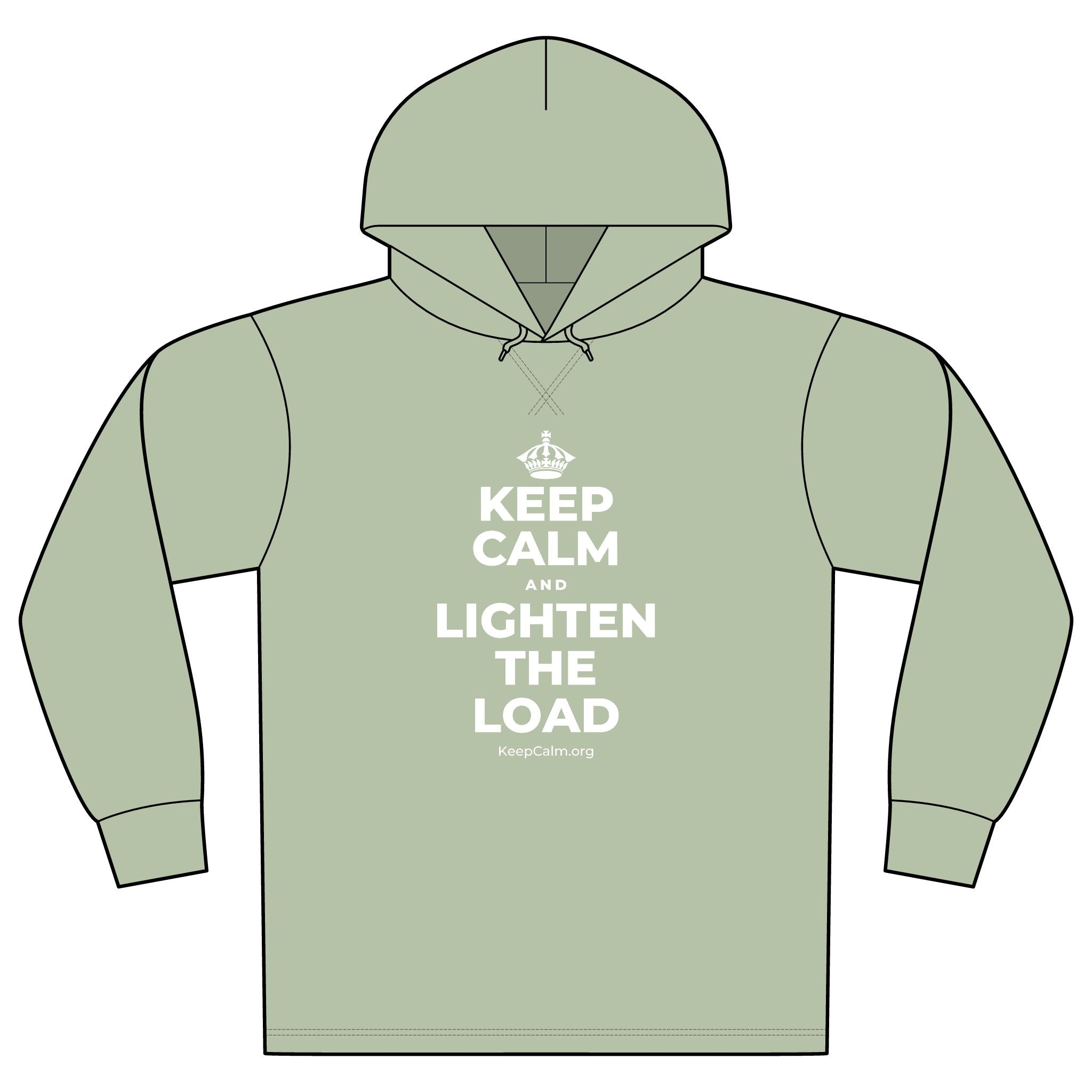 KEEP CALM AND LIGHTEN THE LOAD Organic Hoodie Tee