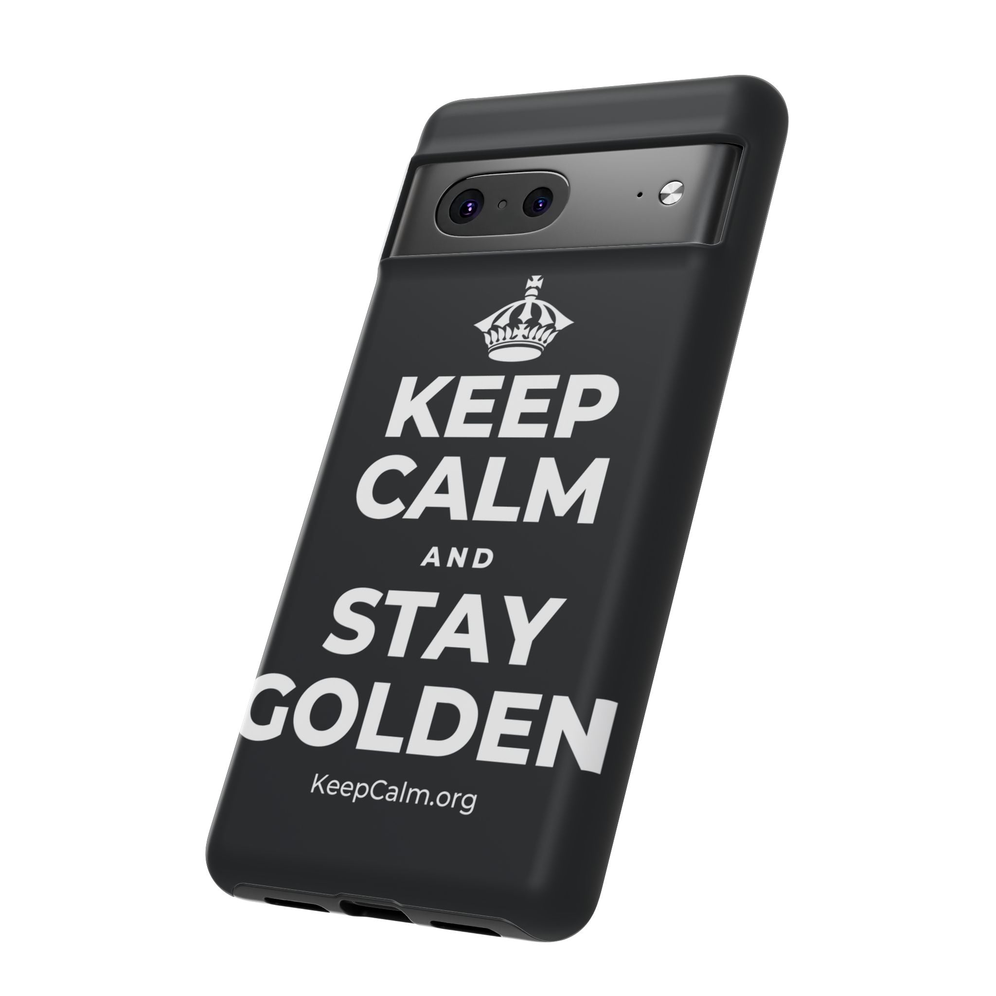 KEEP CALM AND STAY GOLDEN Phone Case (Dark)