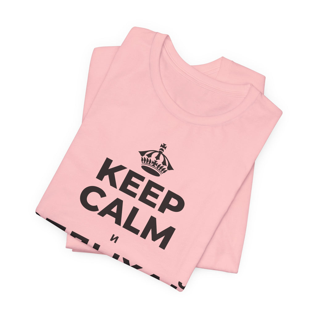 KEEP CALM И ОТДЫХАЙ СРЕДИ СУЕТЫ T-Shirt (White–Asphalt)