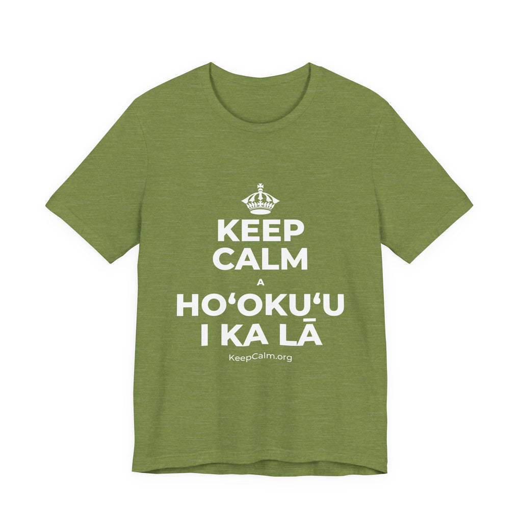 KEEP CALM A HOʻOKUʻU I KA LĀ T-Shirt (Baby Blue–Silver)