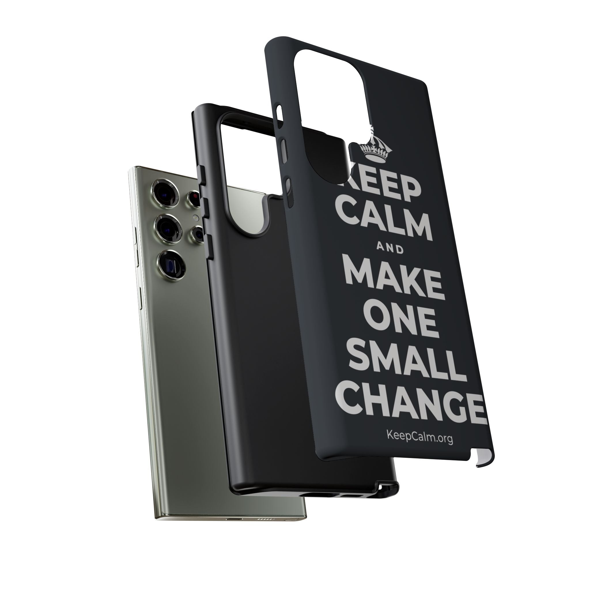 KEEP CALM AND MAKE ONE SMALL CHANGE Phone Case (Dark)