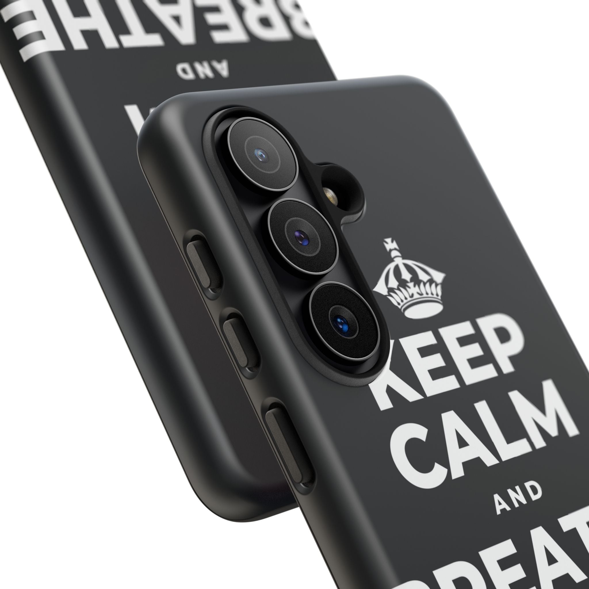 KEEP CALM AND BREATHE IN FOR FOUR Phone Case (Dark)