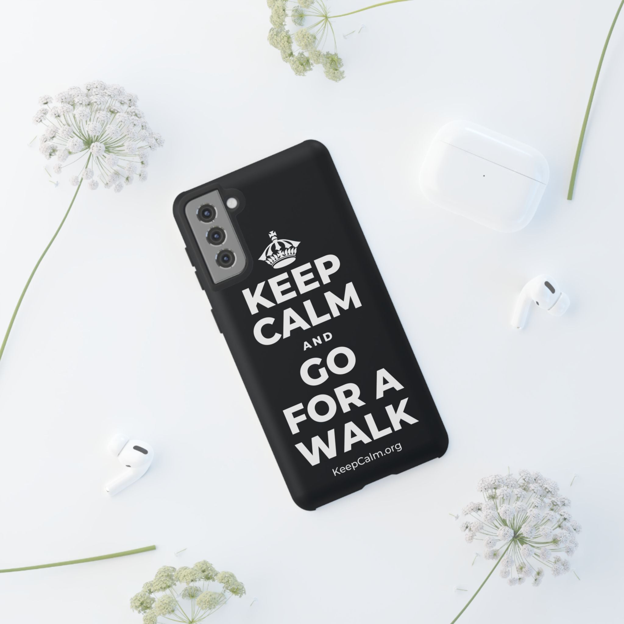 KEEP CALM AND GO FOR A WALK Phone Case (Dark)