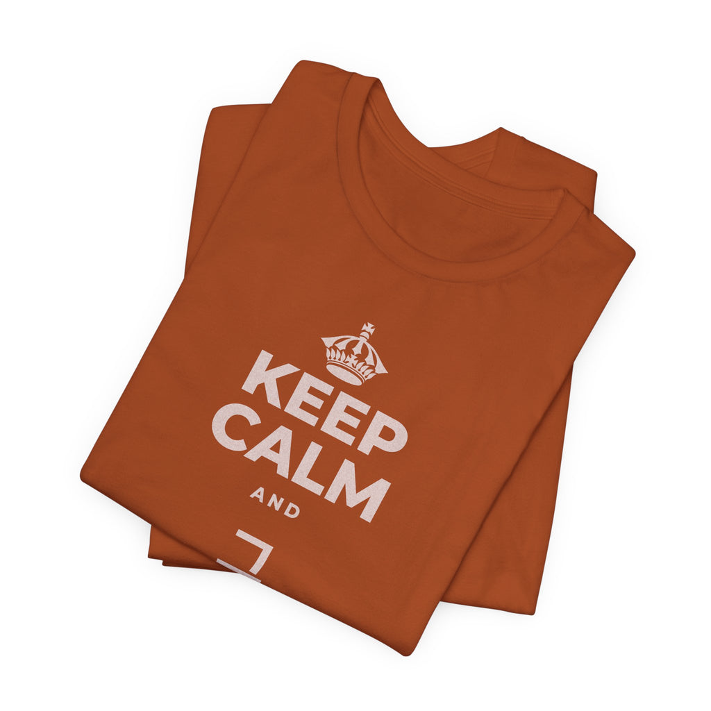 KEEP CALM AND 그 질문을 해요 T-Shirt (Military Green–Autumn)