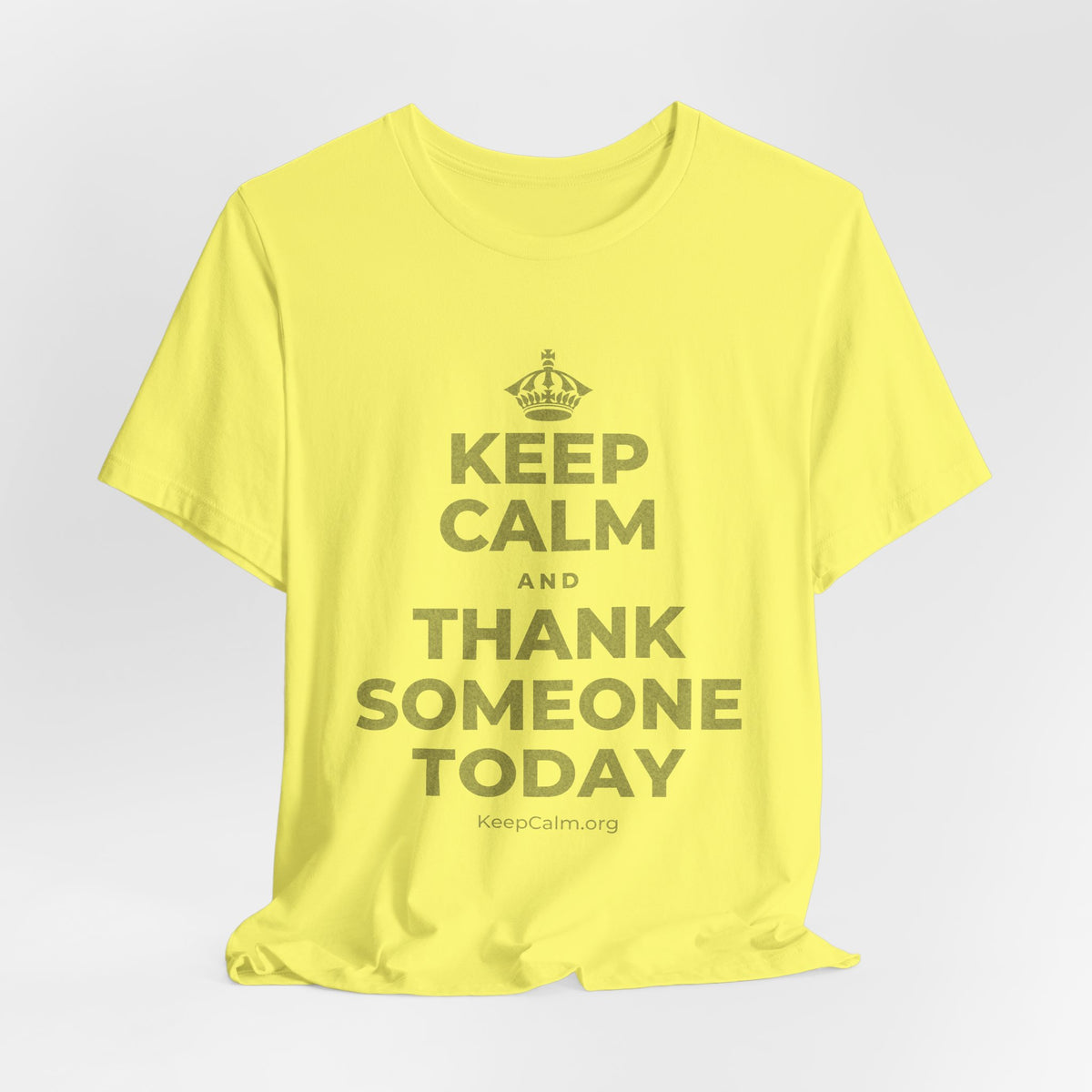 KEEP CALM AND THANK SOMEONE TODAY T-Shirt (Soft Cream–Heather Mauve)