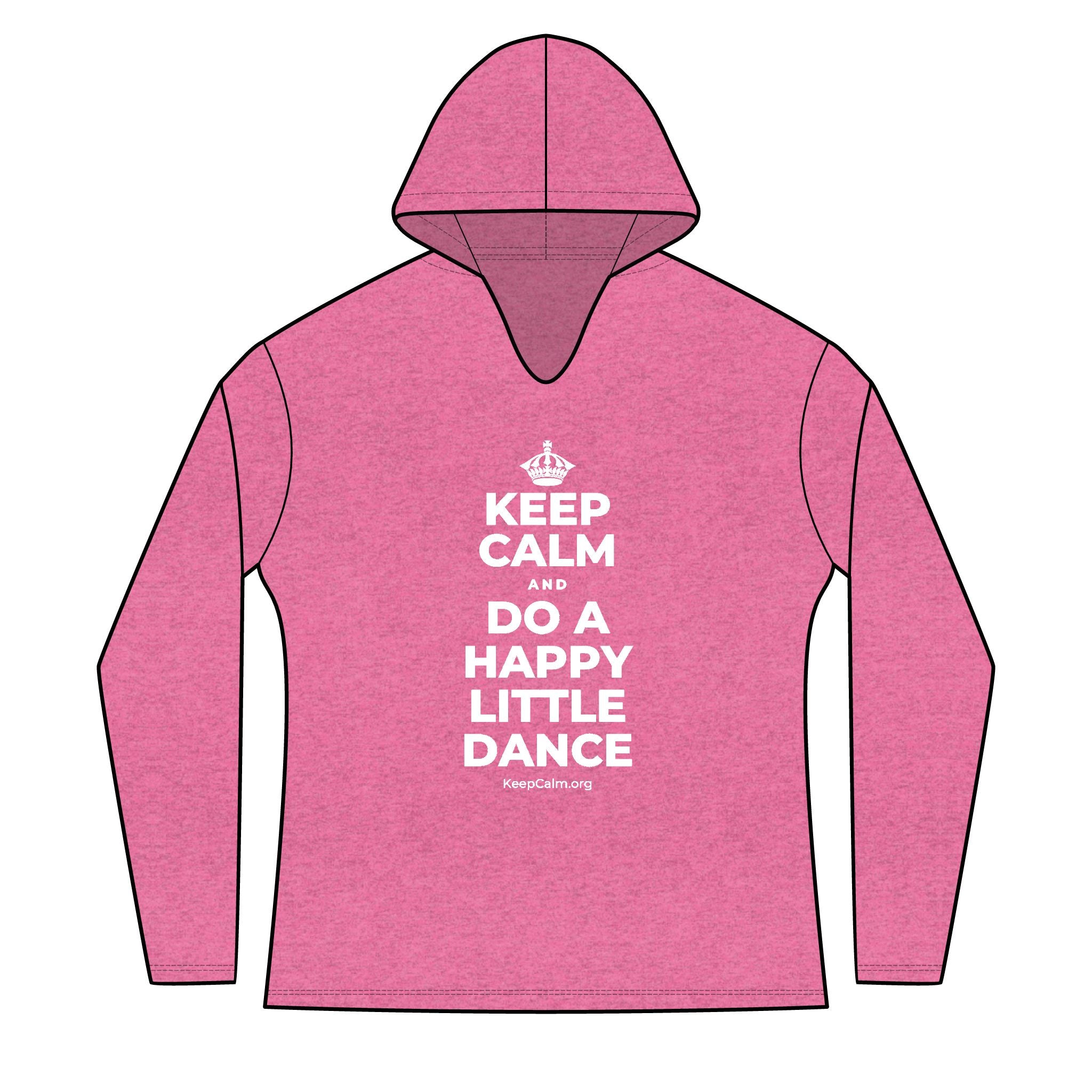 KEEP CALM AND DO A HAPPY LITTLE DANCE Women's Long Sleeve Hoodie