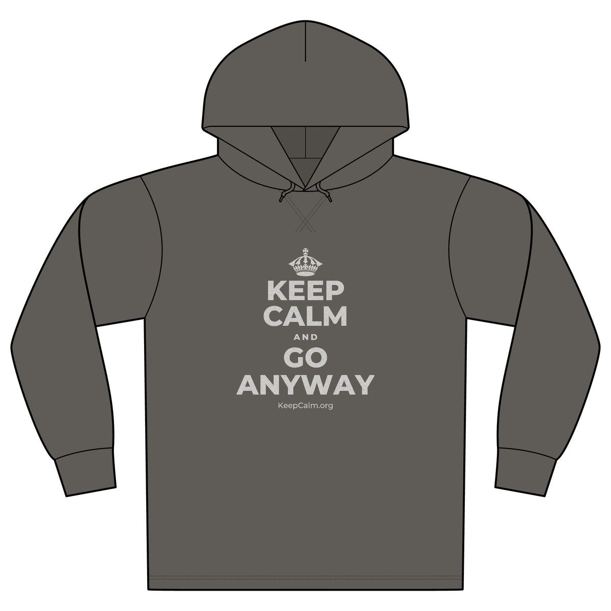 KEEP CALM AND GO ANYWAY Organic Hoodie Tee