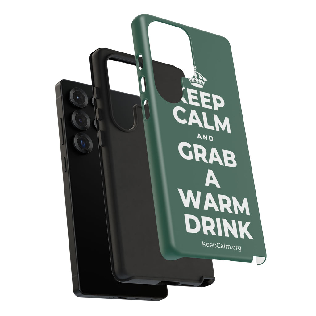 KEEP CALM AND GRAB A WARM DRINK Phone Case