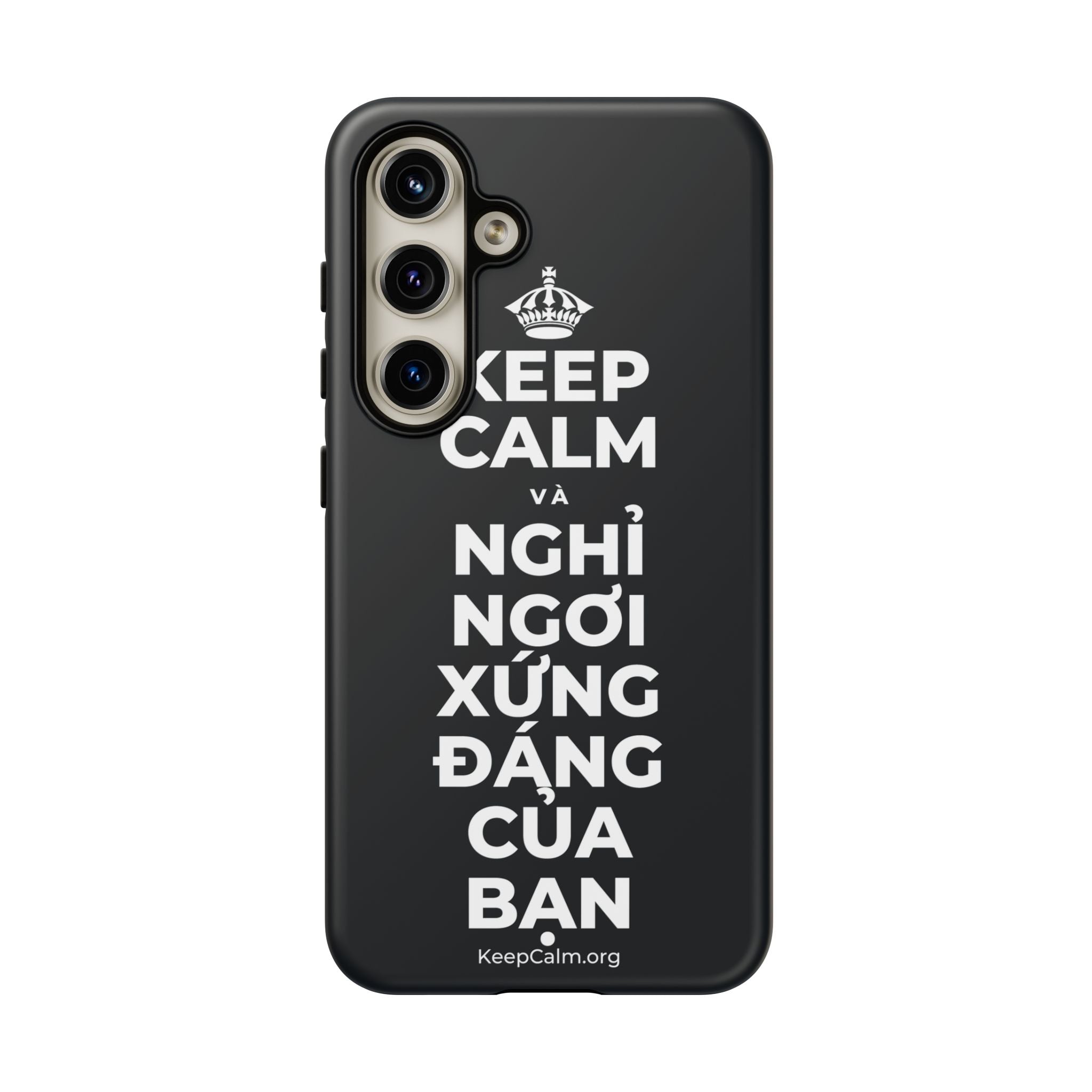 KEEP CALM VÀ NGHỈ NGƠI XỨNG ĐÁNG CỦA BẠN Phone Case (Dark)