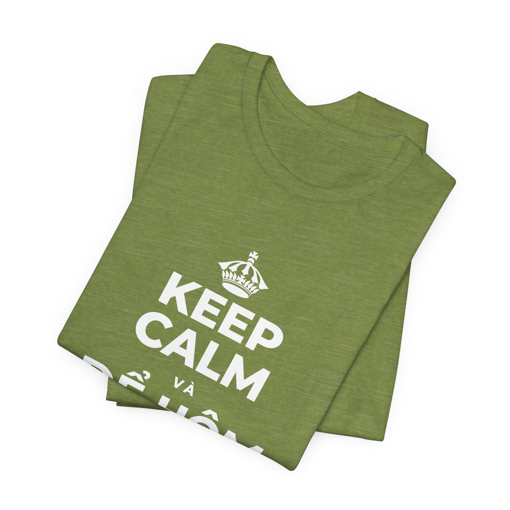 KEEP CALM VÀ ĐỂ HÔM NAY ĐƯỢC KHÓ T-Shirt (Baby Blue–Silver)