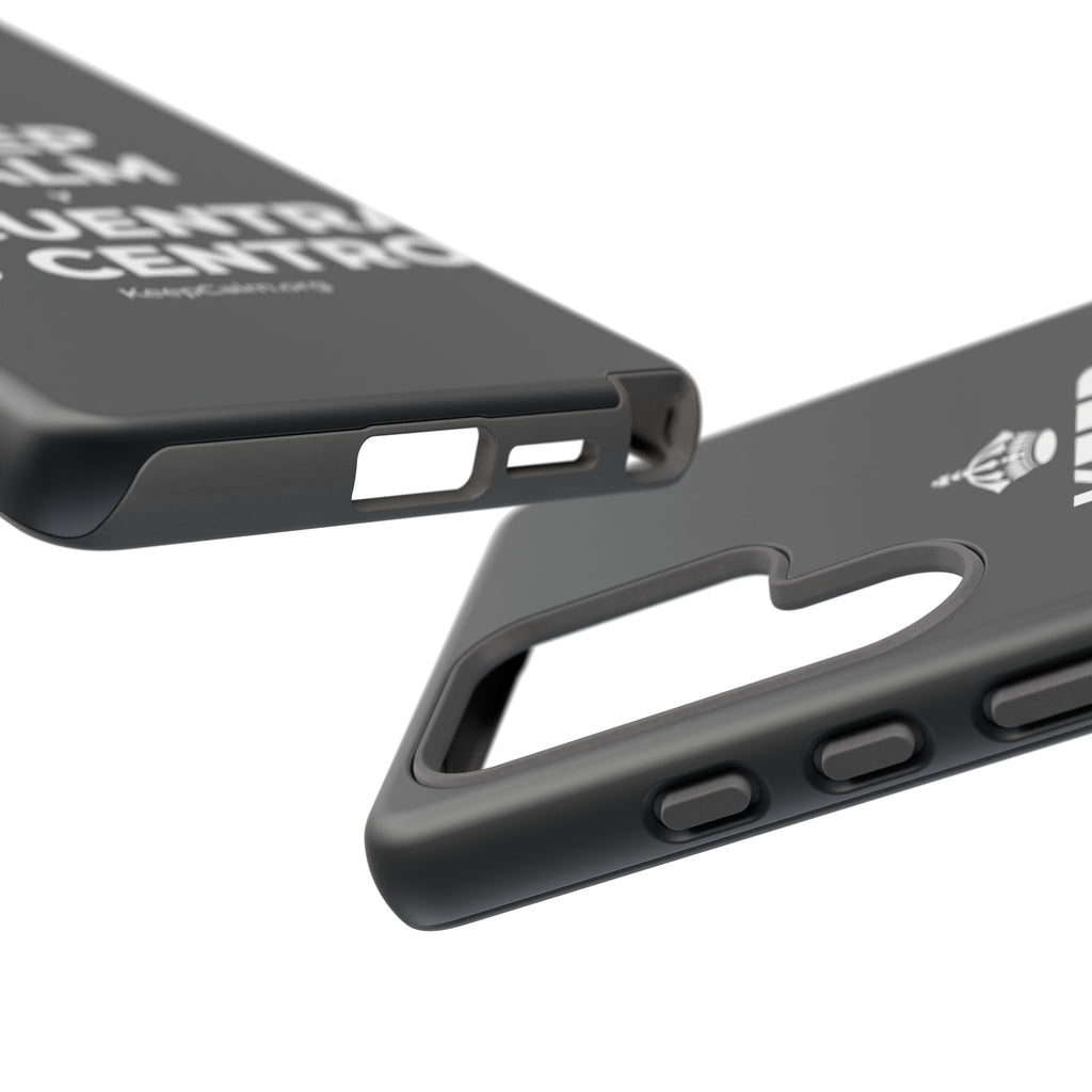 KEEP CALM Y ENCUENTRA TU CENTRO Phone Case (Dark)