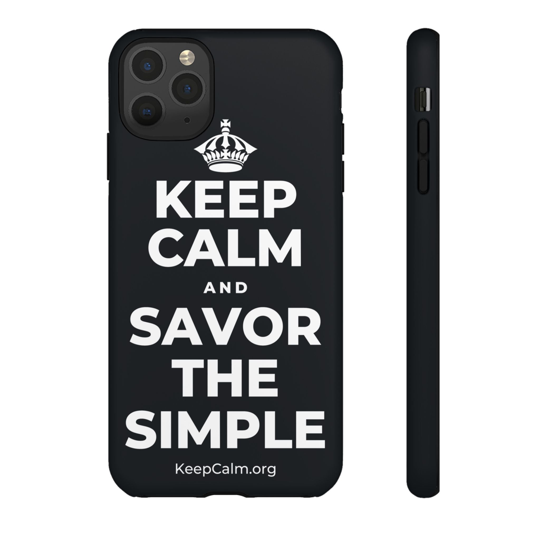KEEP CALM AND SAVOR THE SIMPLE Phone Case (Dark)