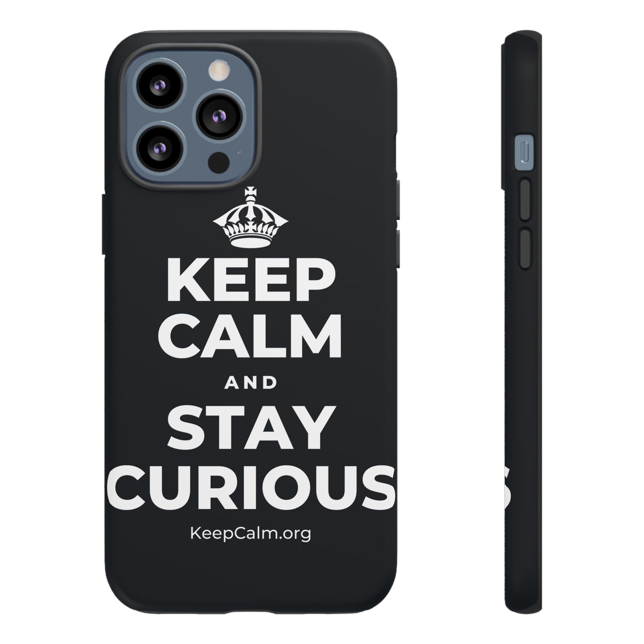 KEEP CALM AND STAY CURIOUS Phone Case (Dark)