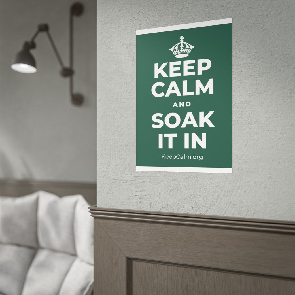KEEP CALM AND SOAK IT IN Poster