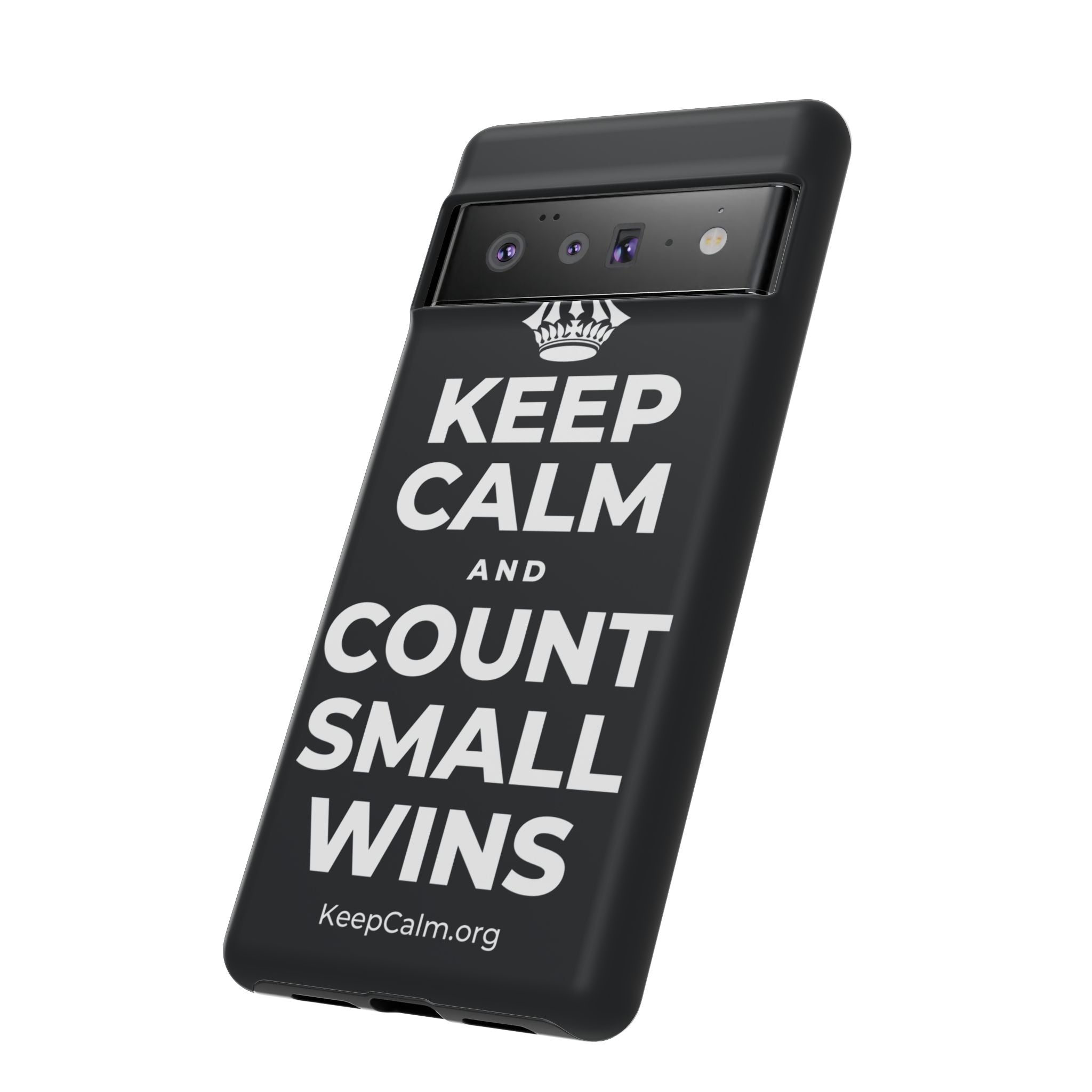 KEEP CALM AND COUNT SMALL WINS Phone Case (Dark)